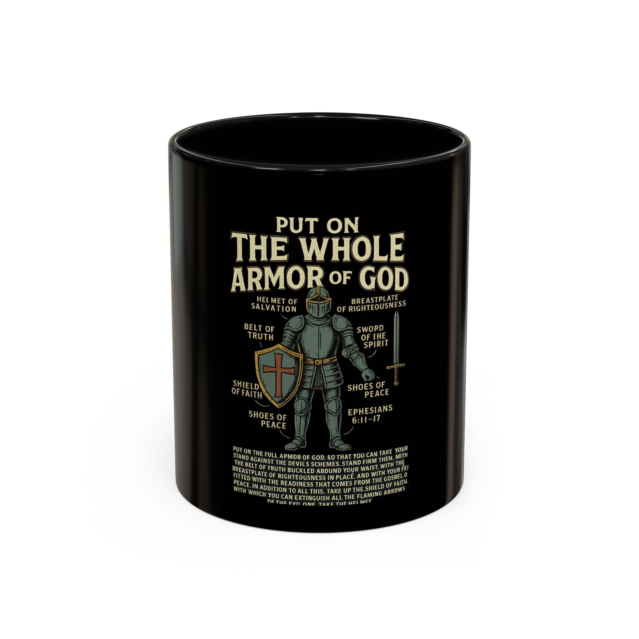 Faith-Inspired Black Coffee Mug