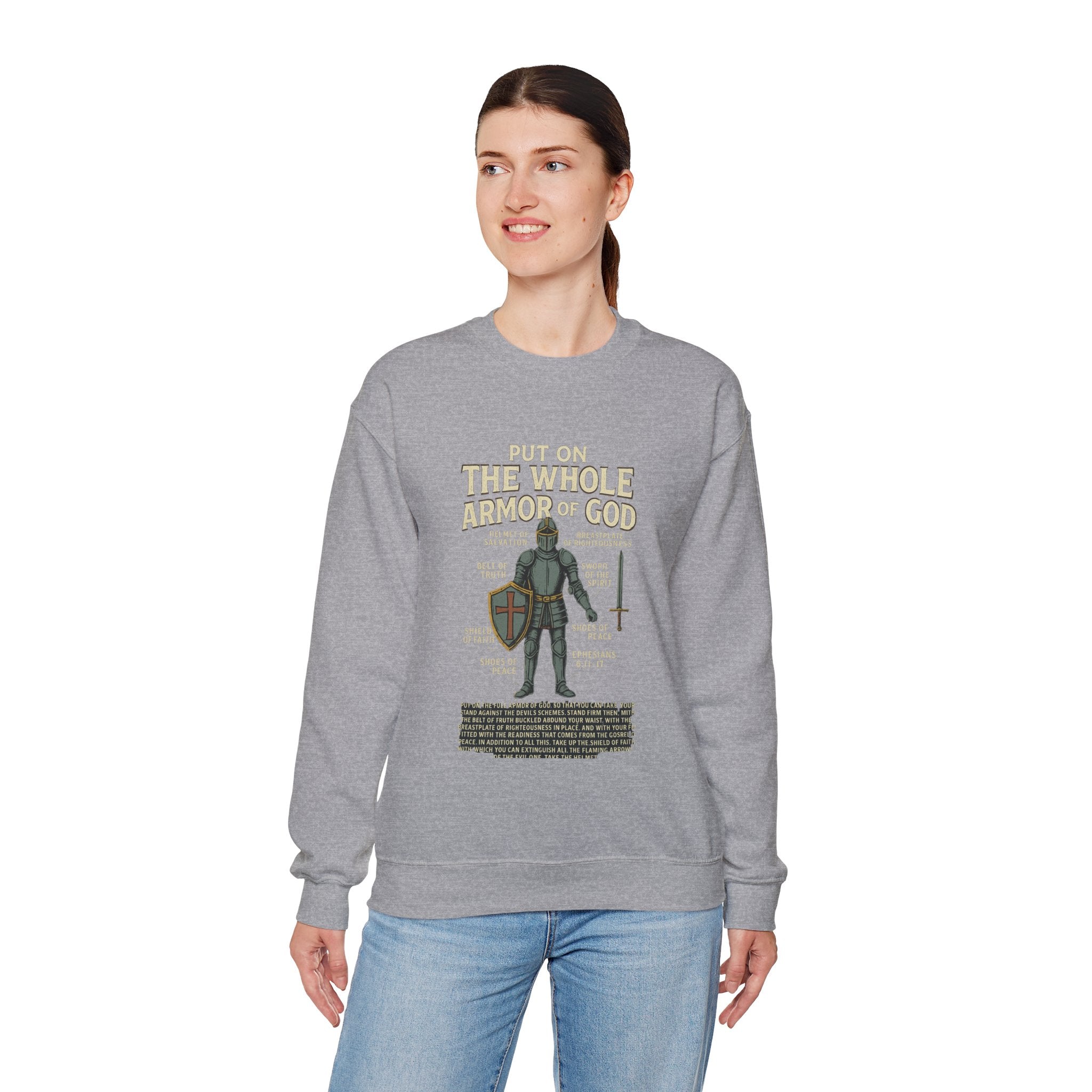 Faith-Inspired Armor of God Crewneck Sweatshirt