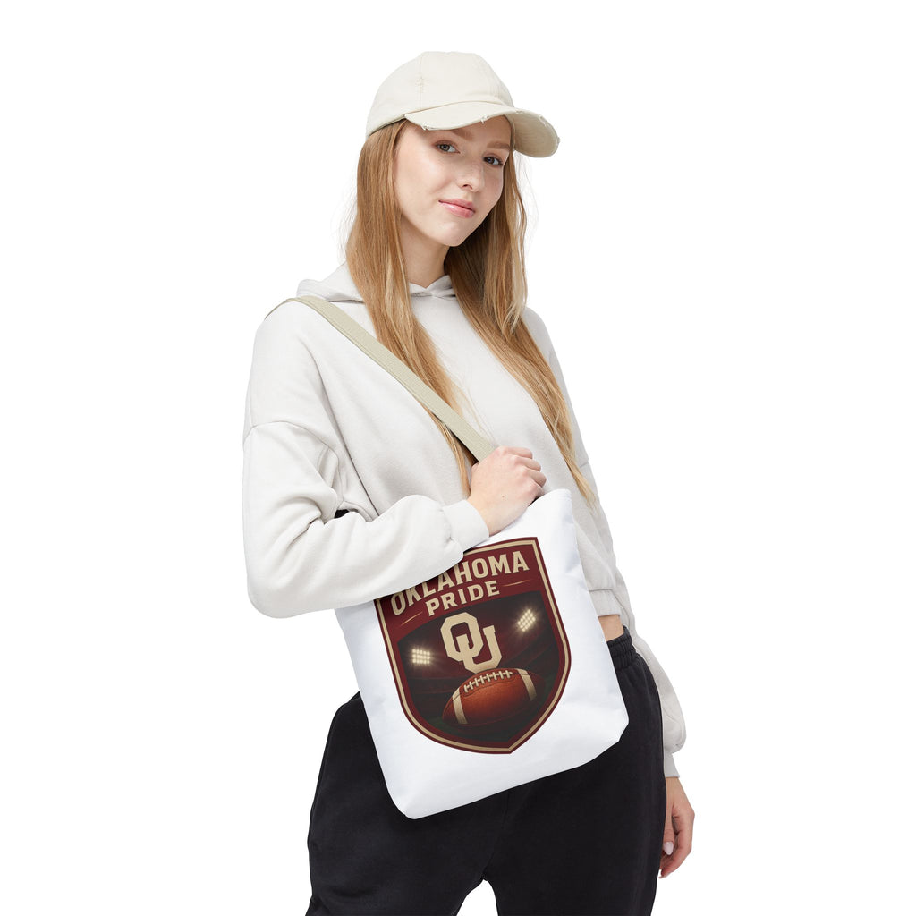 Oklahoma Pride Football Tote Bag