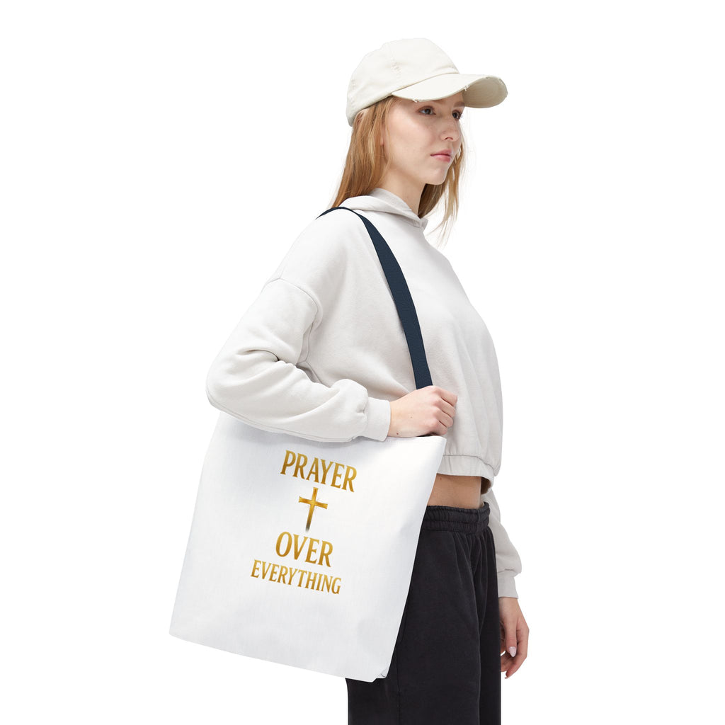 Faith-Inspired Tote Bag - "Prayer Over Everything"