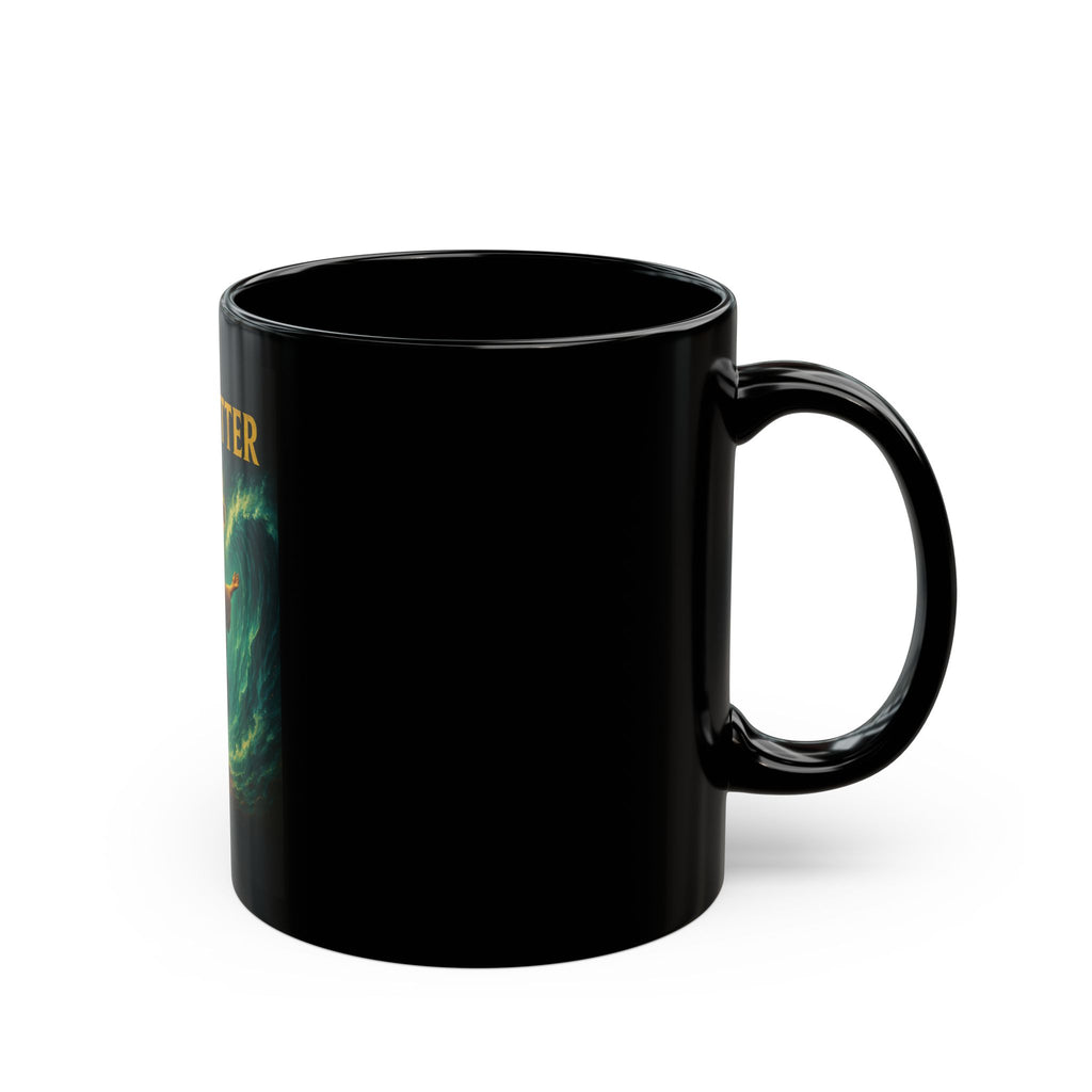 Sea Splitter Illustrated Black Mug