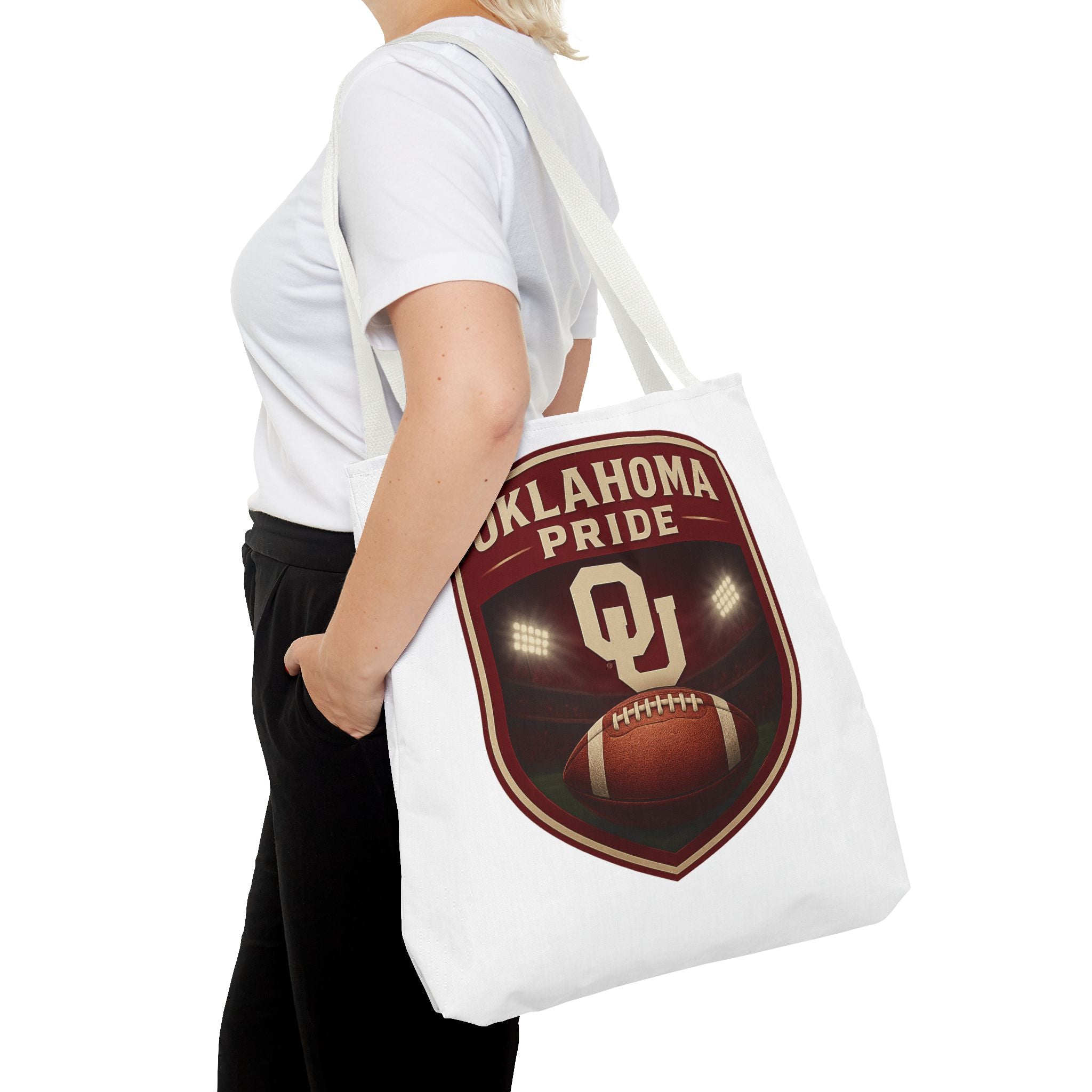 Oklahoma Pride Football Tote Bag