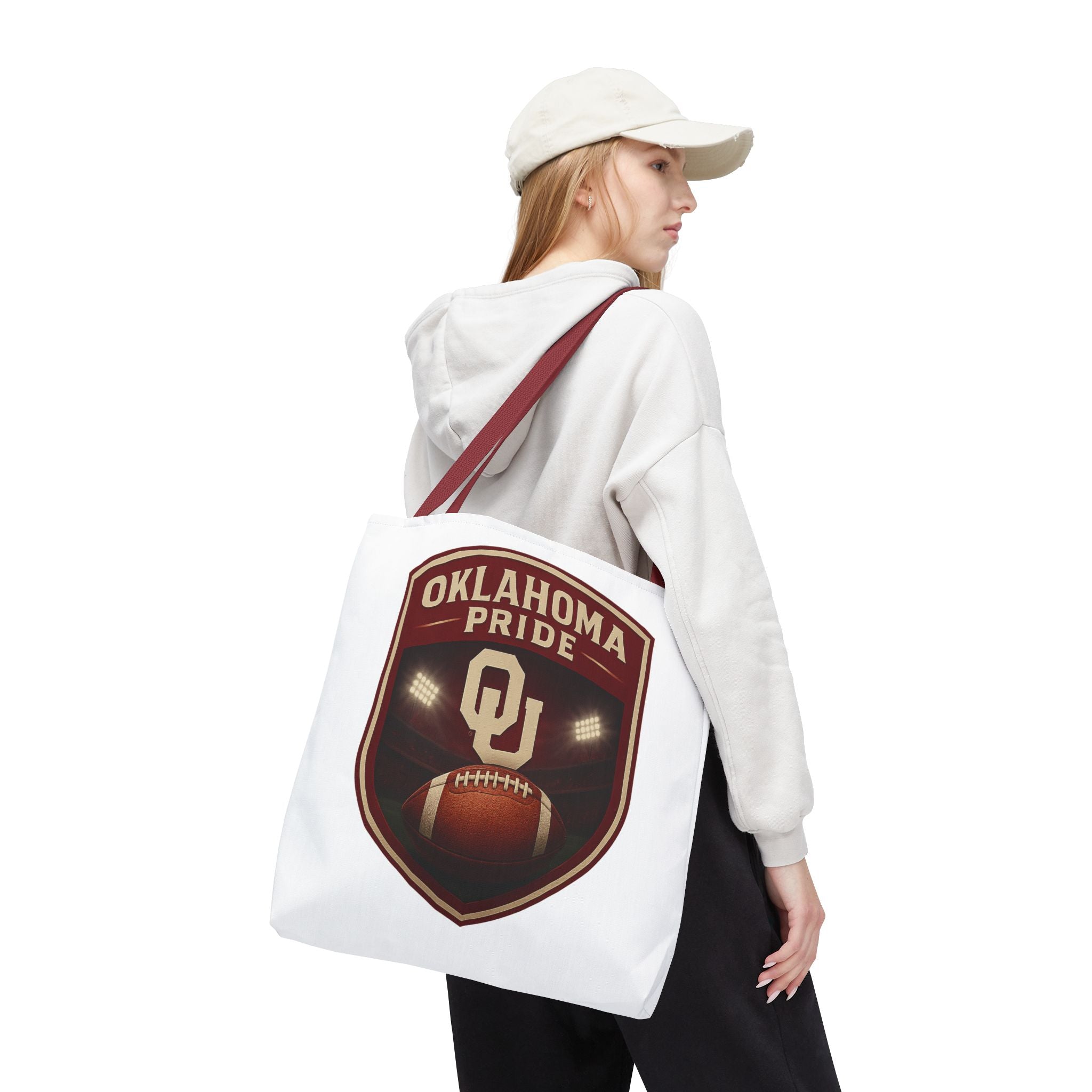 Oklahoma Pride Football Tote Bag