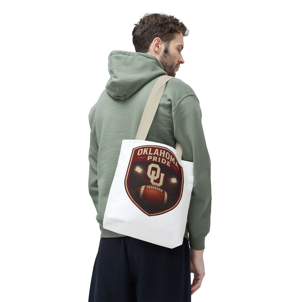 Oklahoma Pride Football Tote Bag