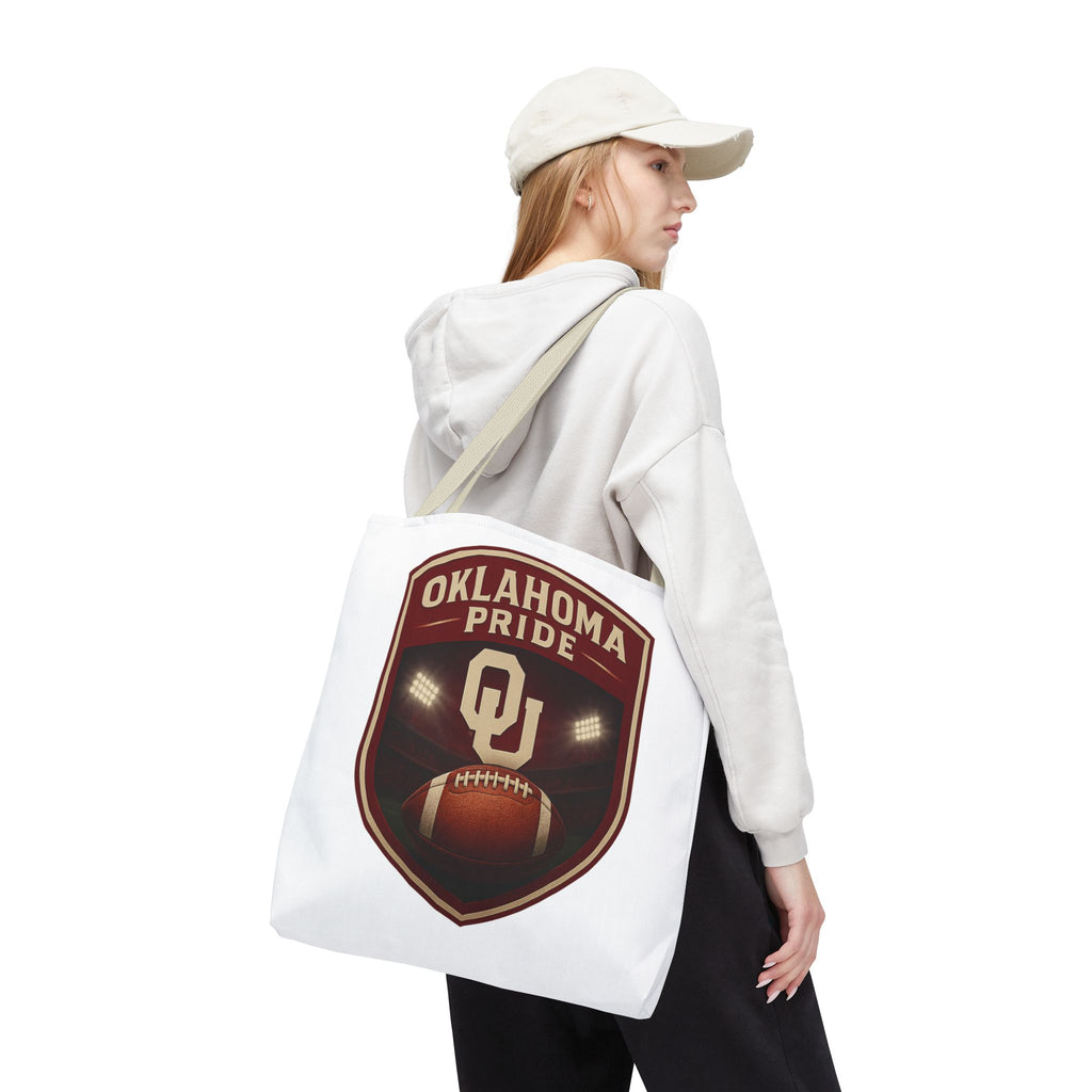 Oklahoma Pride Football Tote Bag