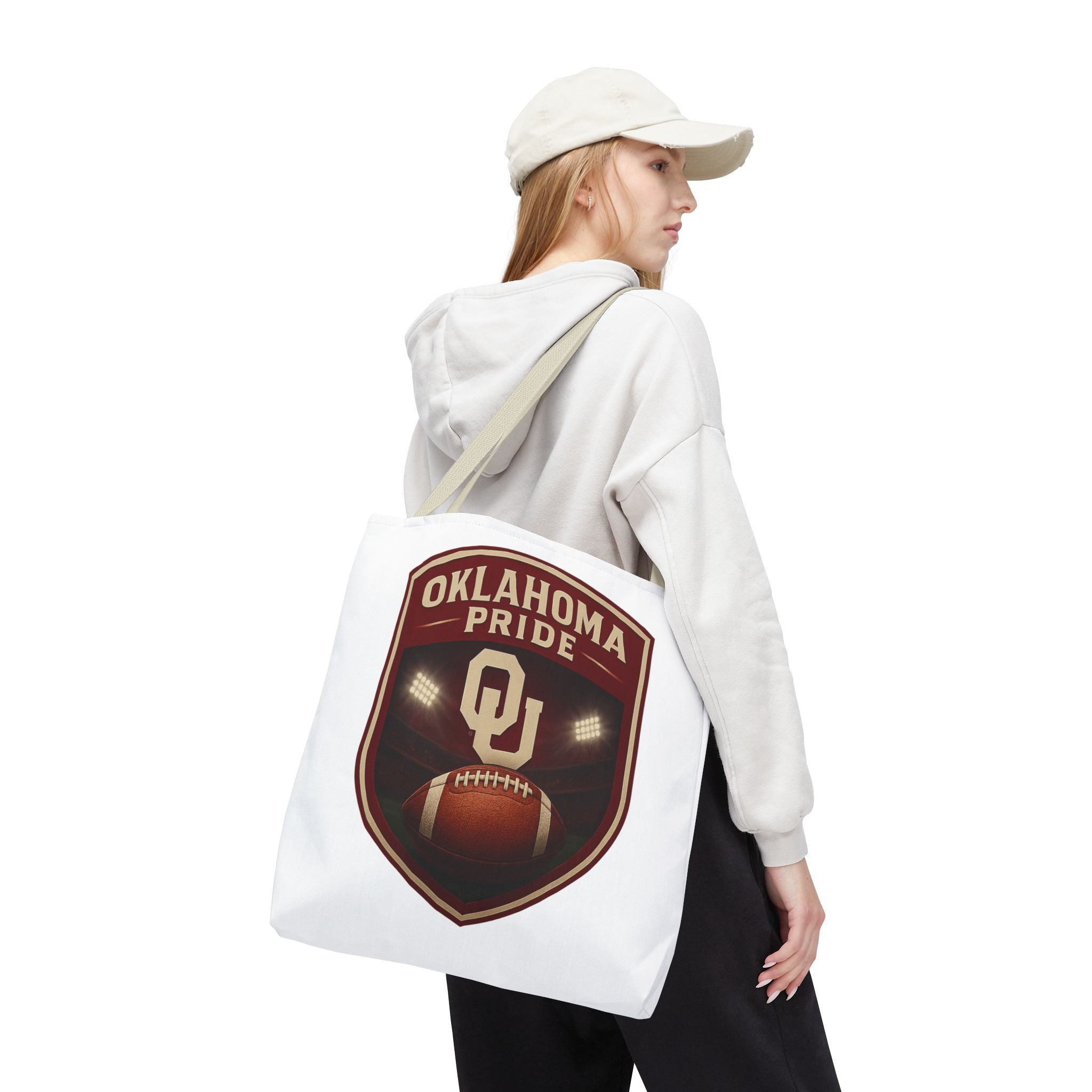 Oklahoma Pride Football Tote Bag