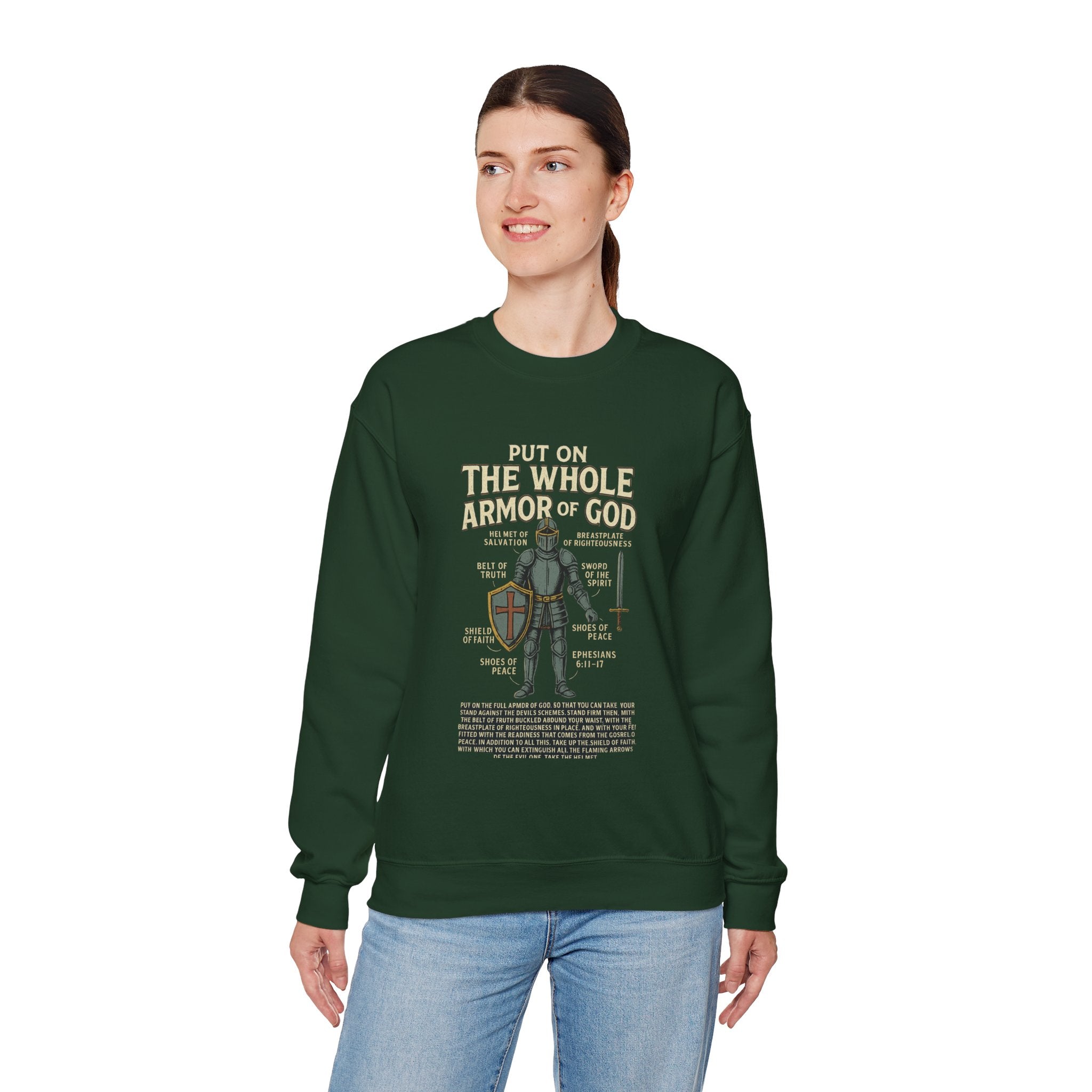 Faith-Inspired Armor of God Crewneck Sweatshirt