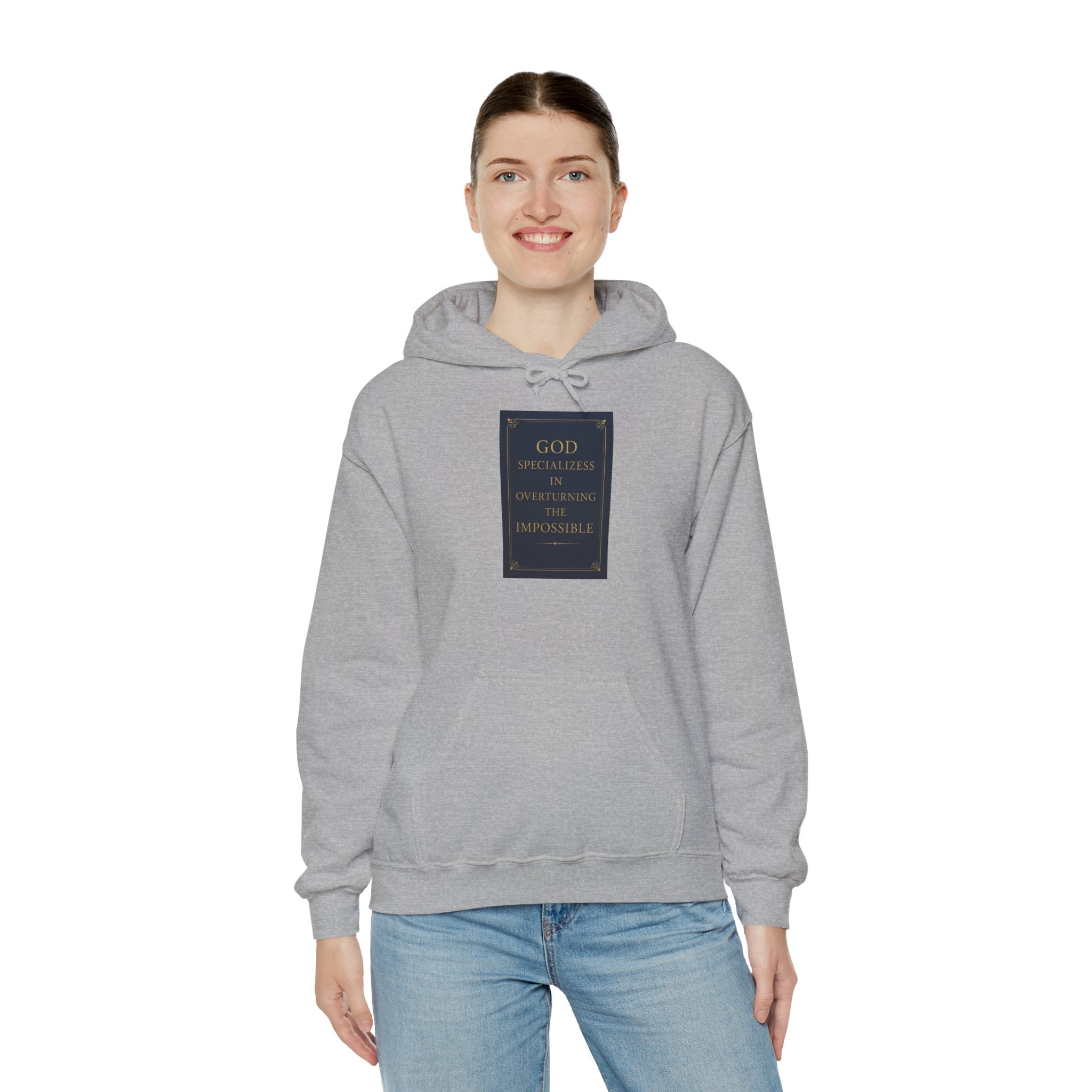 Inspirational God Quote Hoodie, Cozy Sweatshirt for Faith, Religion Gift, Spiritual Wear, Unisex Hooded Sweatshirt