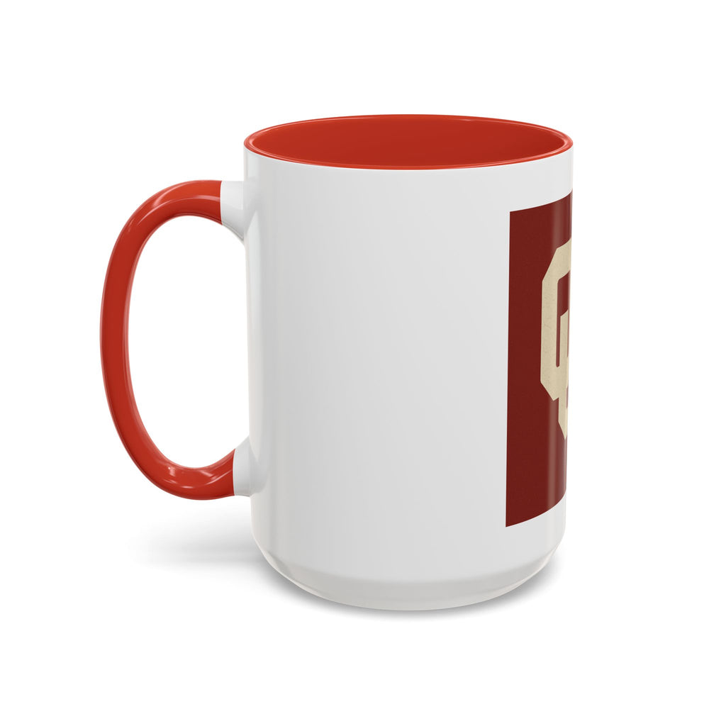 Crimson Accent Coffee Mug with OU Logo