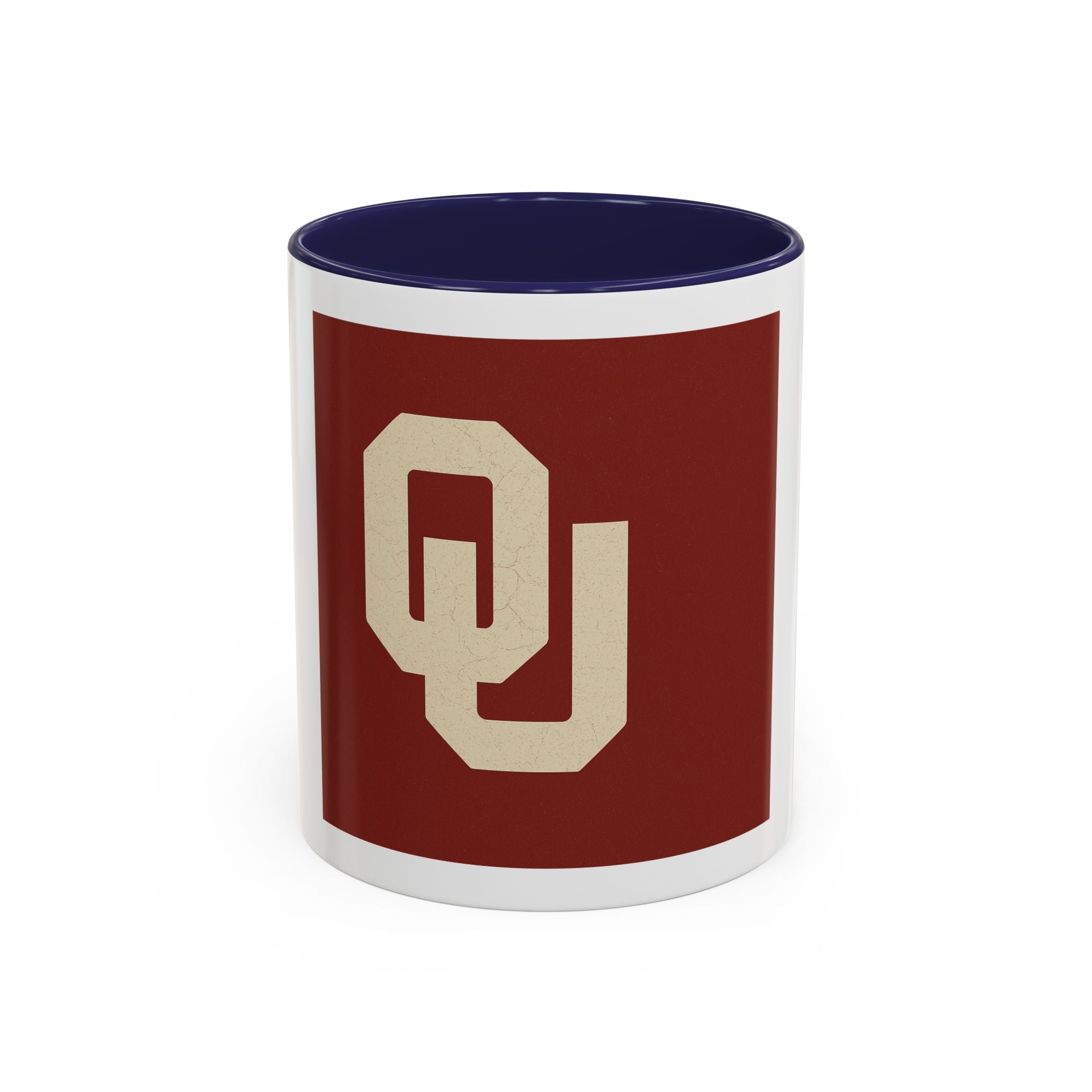 Crimson Accent Coffee Mug with OU Logo