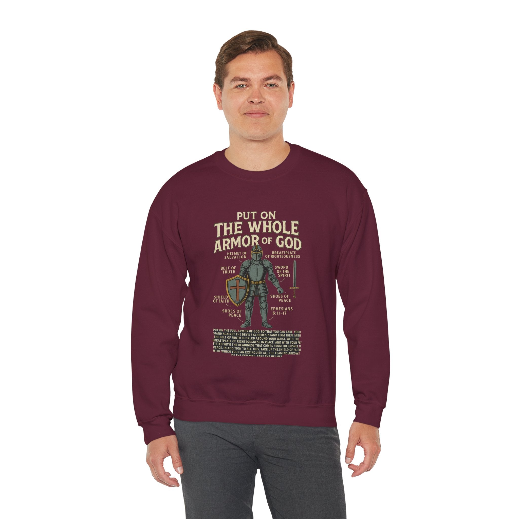 Faith-Inspired Armor of God Crewneck Sweatshirt