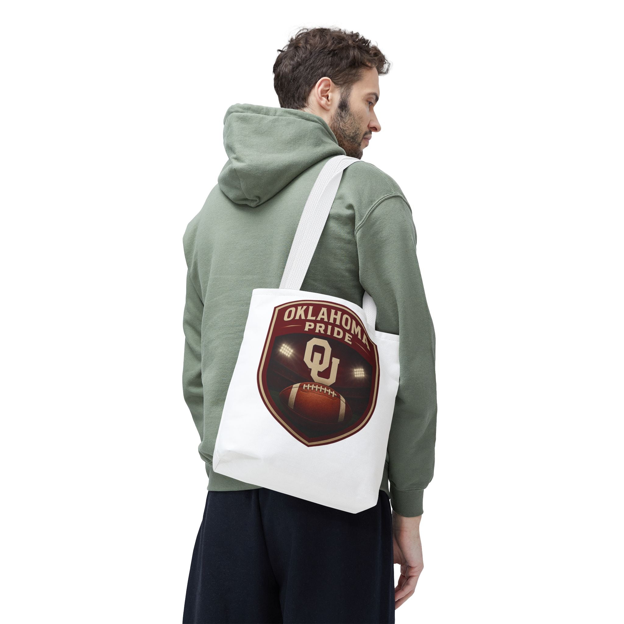 Oklahoma Pride Football Tote Bag