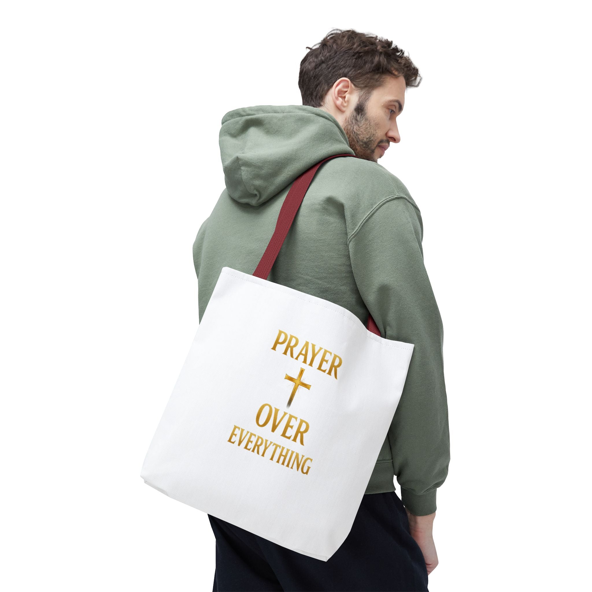 Faith-Inspired Tote Bag - "Prayer Over Everything"