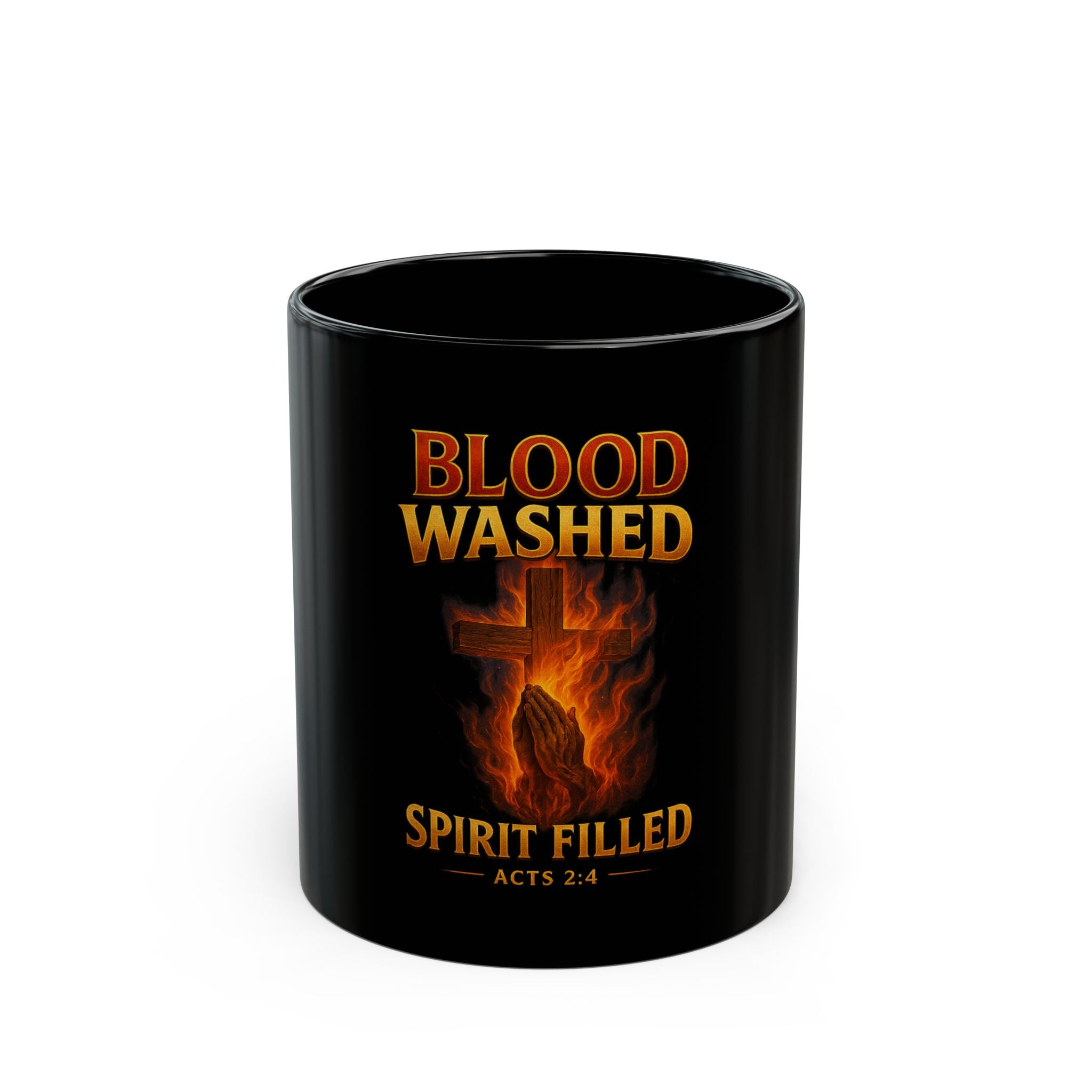 Blood Washed Spirit Filled Black Mug