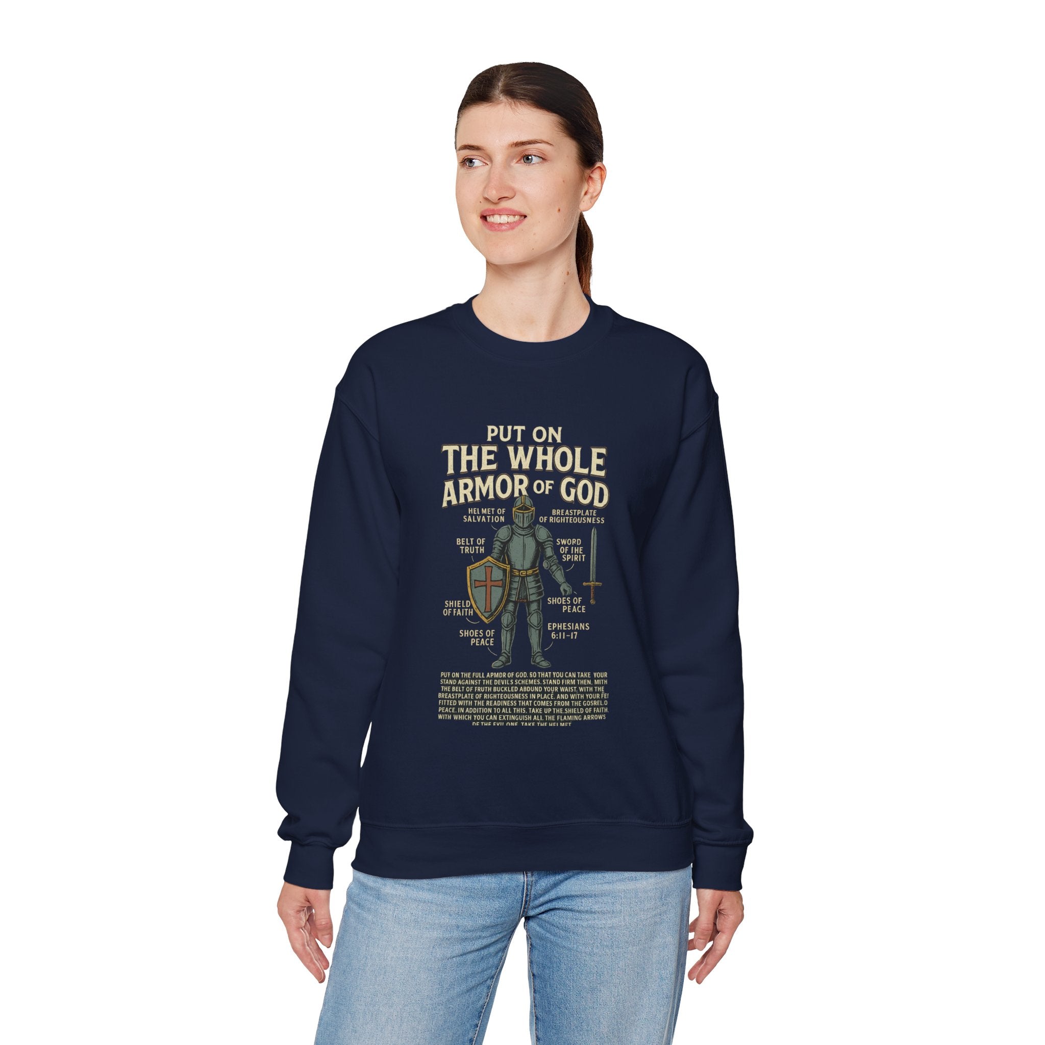 Faith-Inspired Armor of God Crewneck Sweatshirt