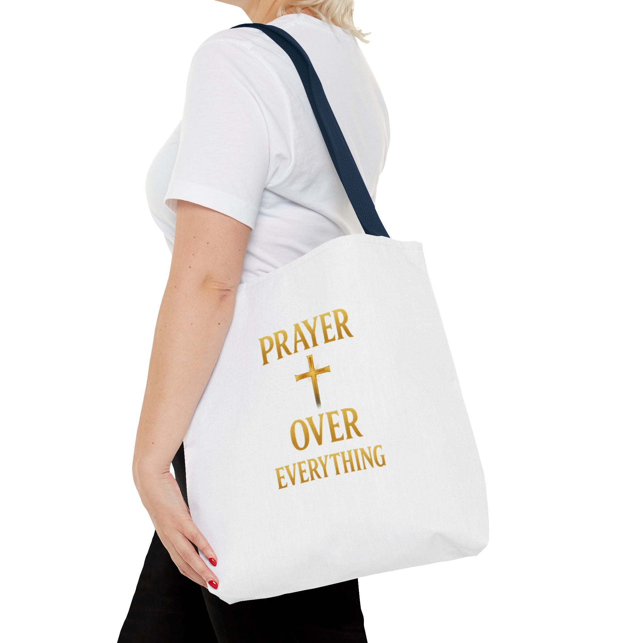 Faith-Inspired Tote Bag - "Prayer Over Everything"