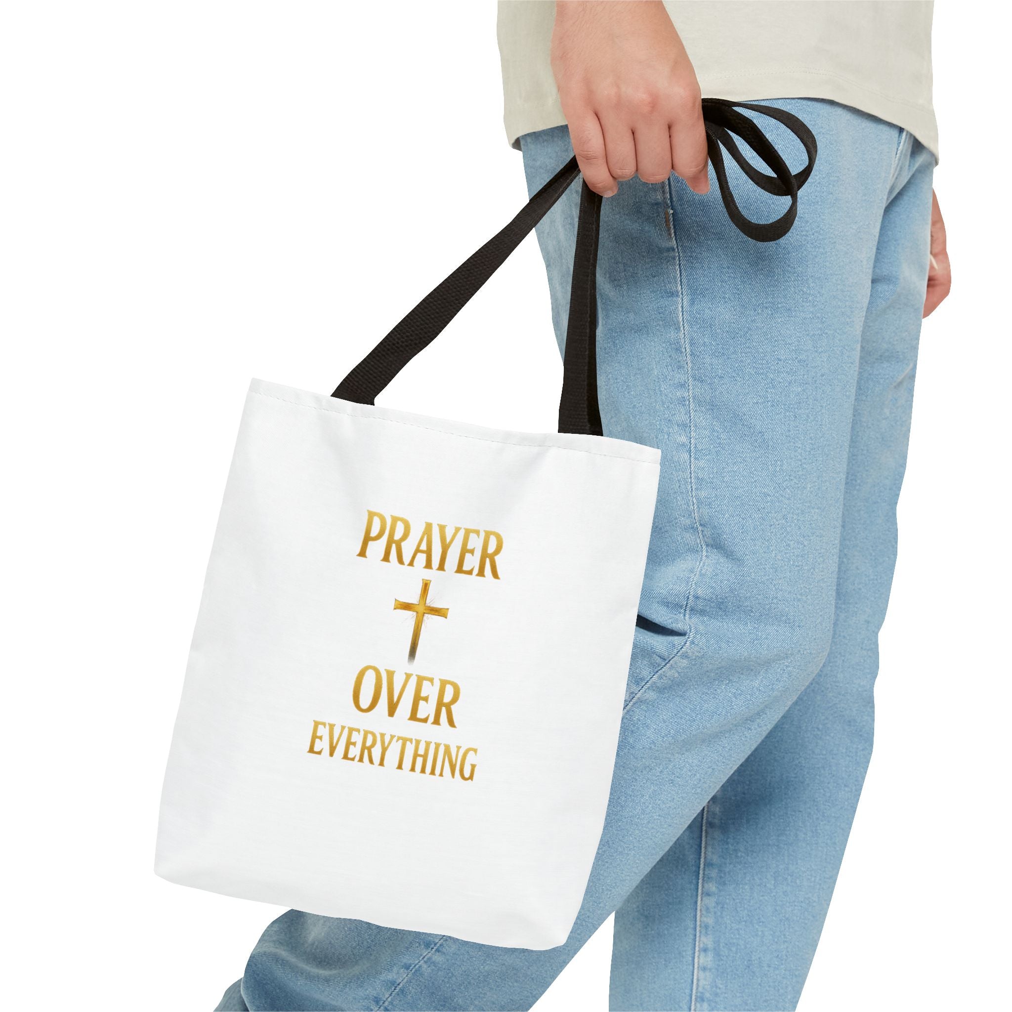Faith-Inspired Tote Bag - "Prayer Over Everything"