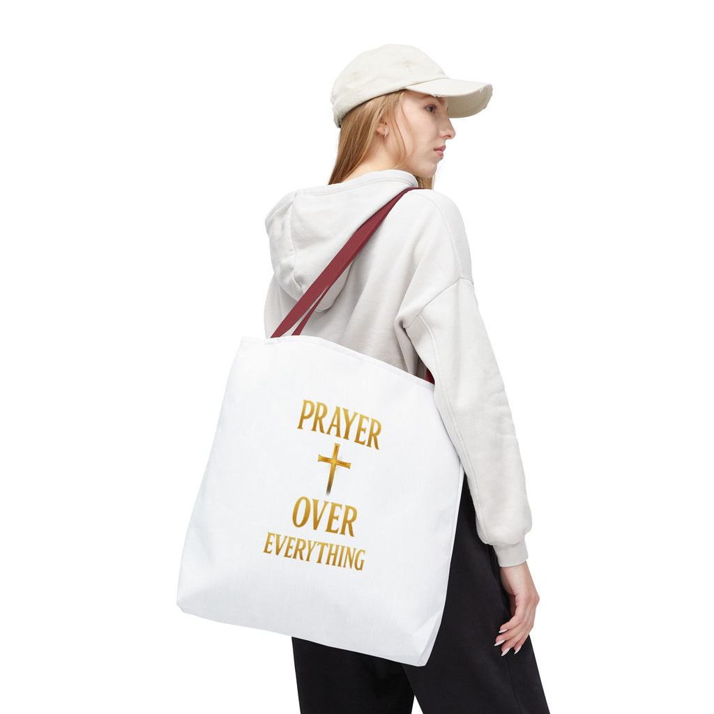 Faith-Inspired Tote Bag - "Prayer Over Everything"
