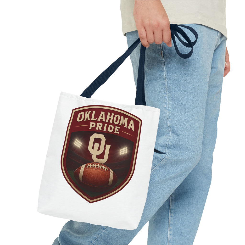 Oklahoma Pride Football Tote Bag