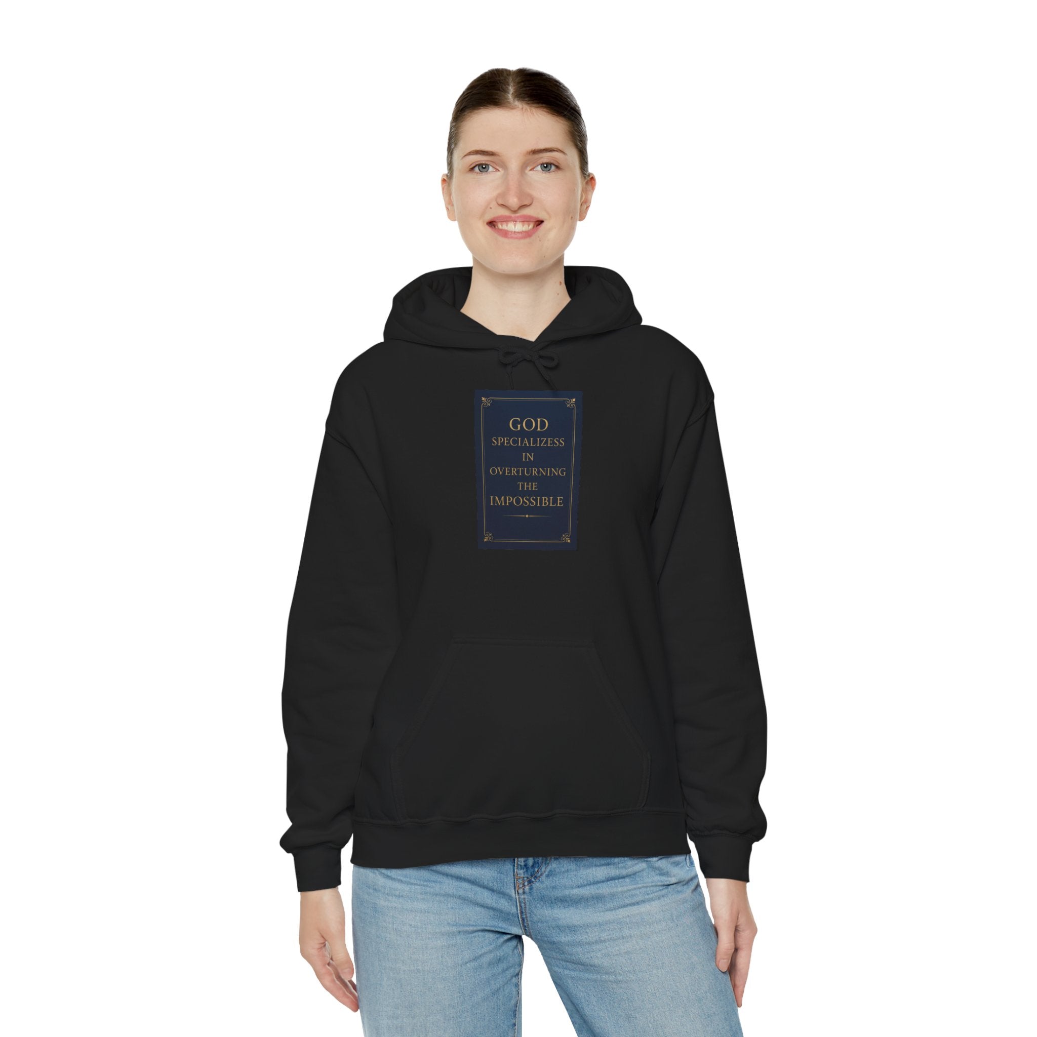 Inspirational God Quote Hoodie, Cozy Sweatshirt for Faith, Religion Gift, Spiritual Wear, Unisex Hooded Sweatshirt