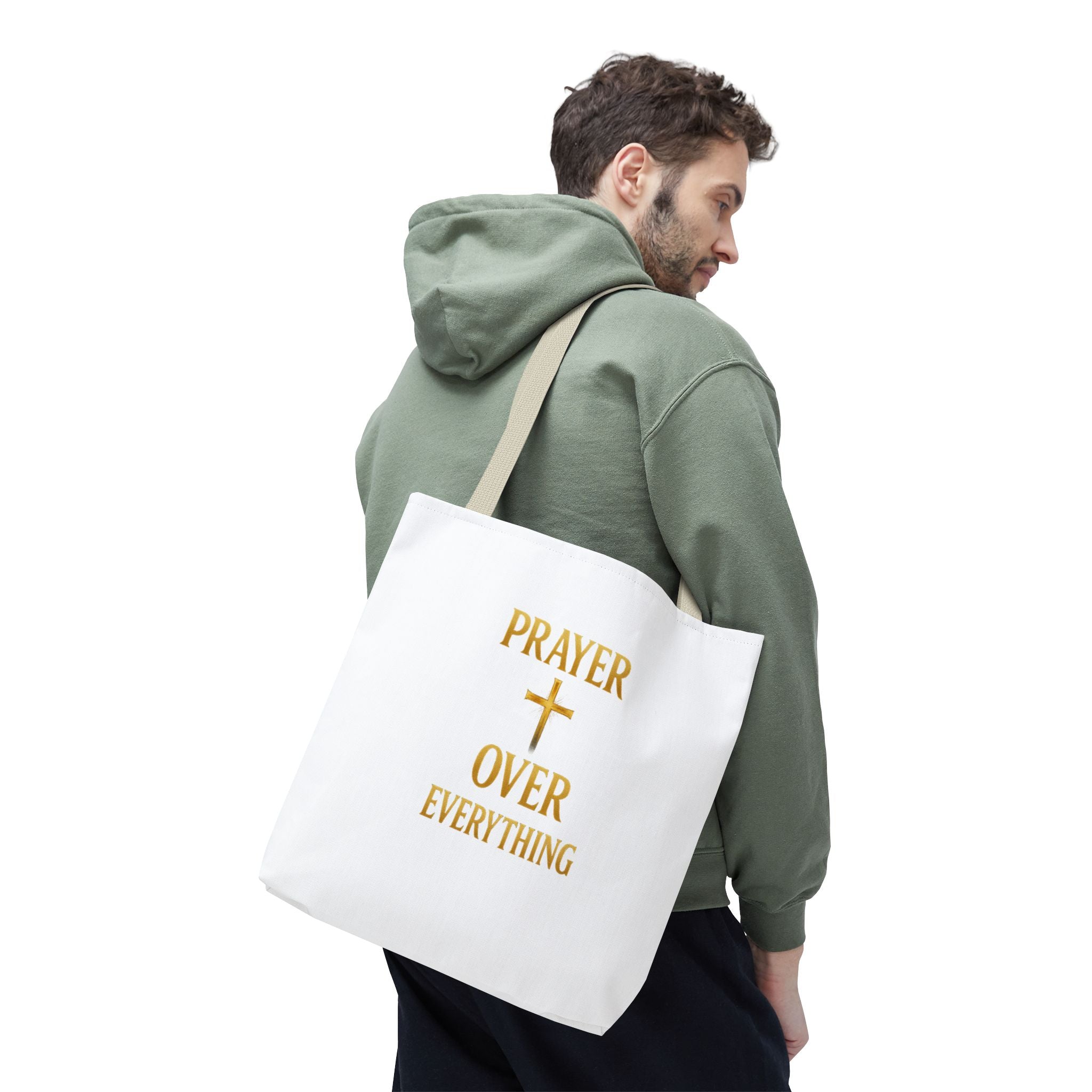 Faith-Inspired Tote Bag - "Prayer Over Everything"