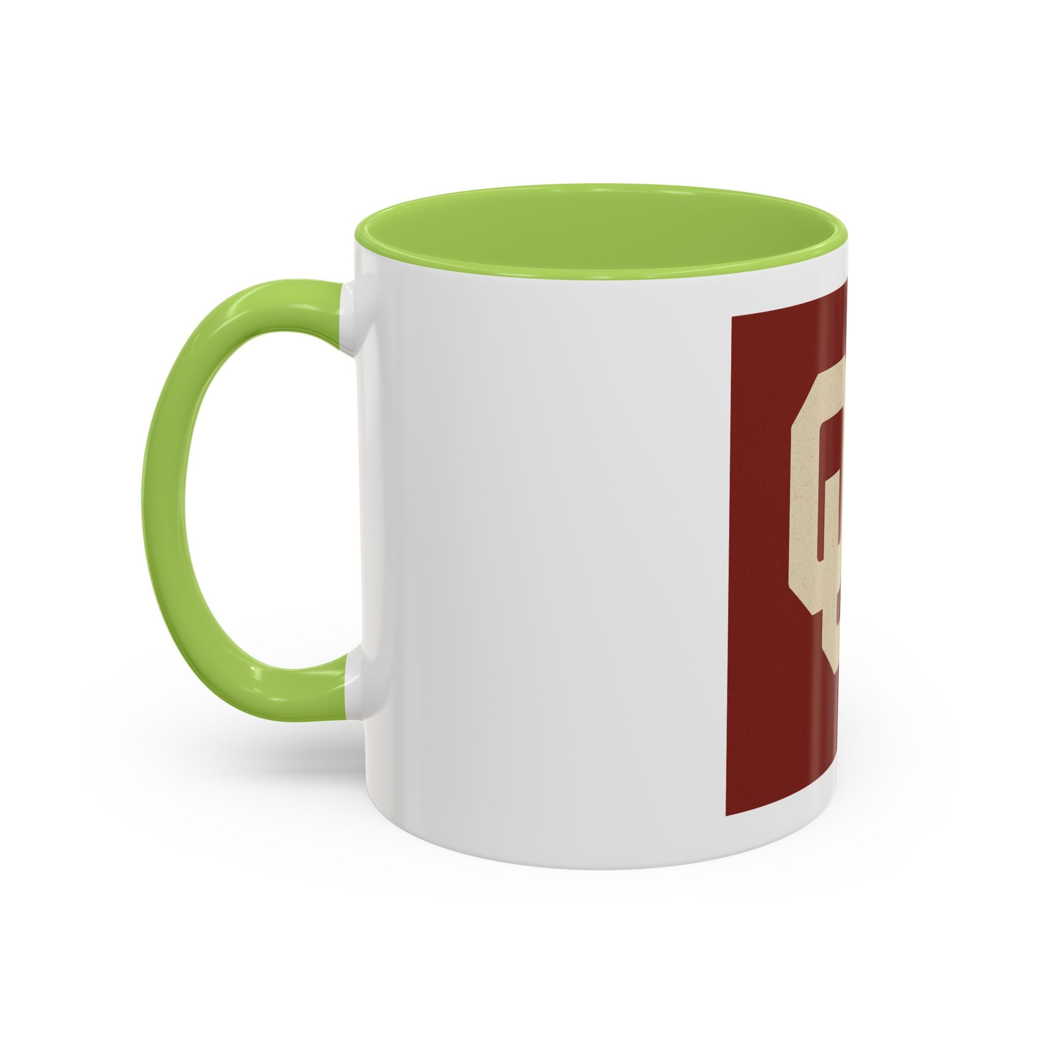 Crimson Accent Coffee Mug with OU Logo