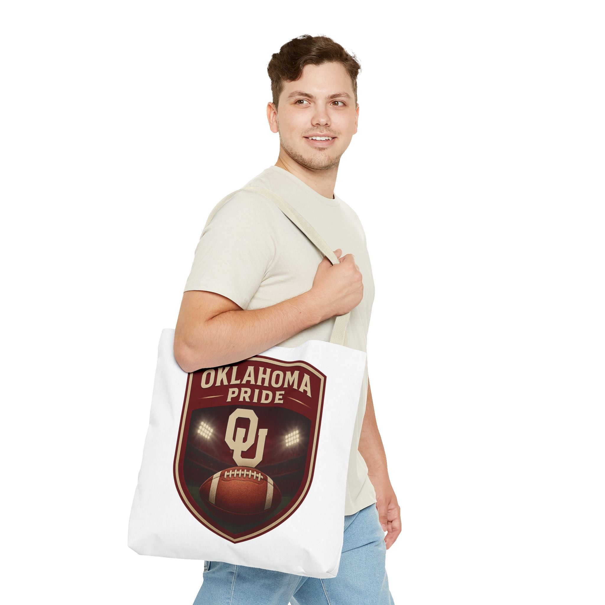Oklahoma Pride Football Tote Bag