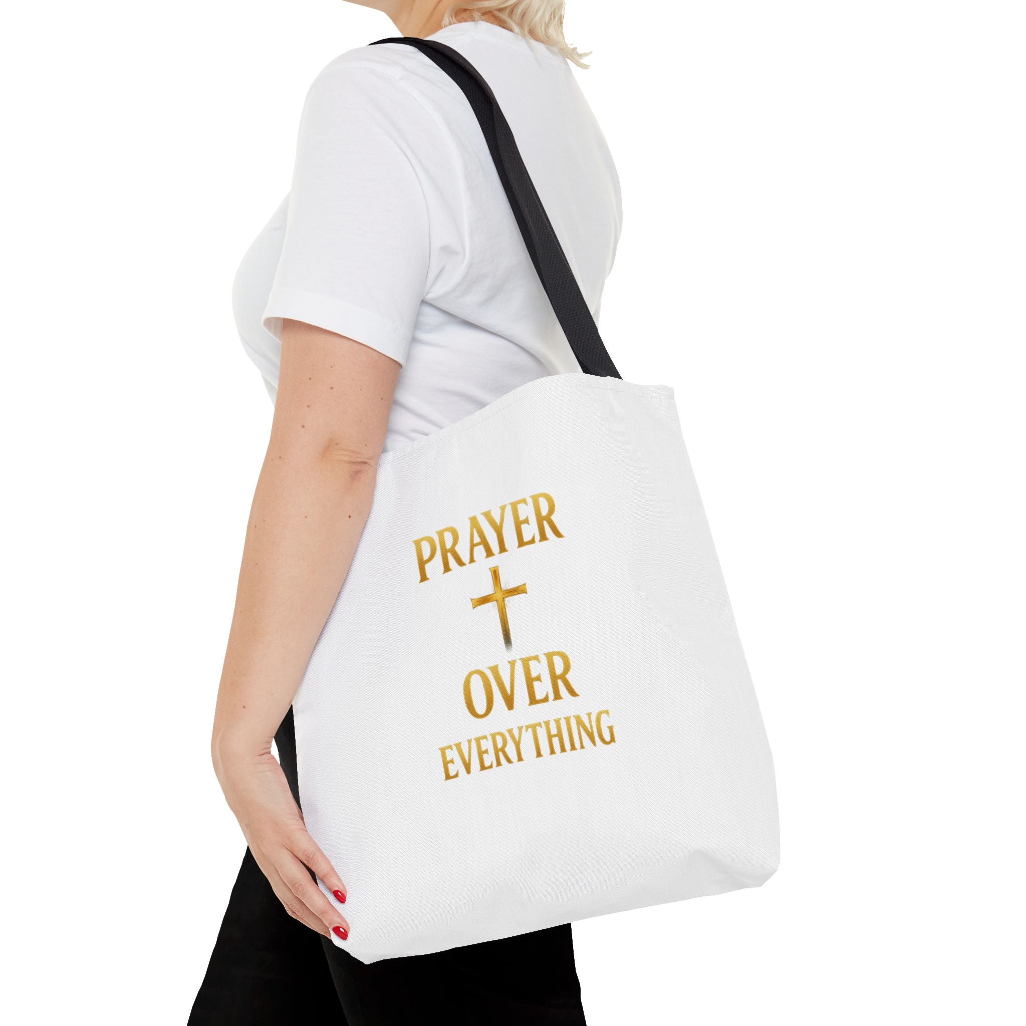 Faith-Inspired Tote Bag - "Prayer Over Everything"