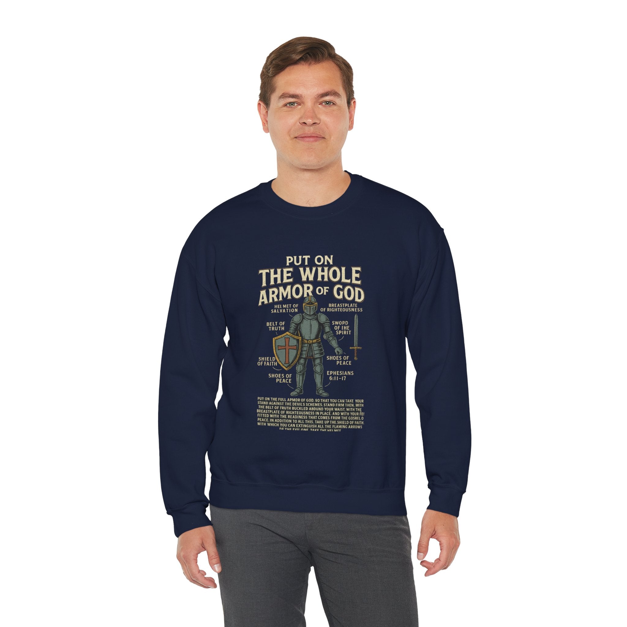 Faith-Inspired Armor of God Crewneck Sweatshirt