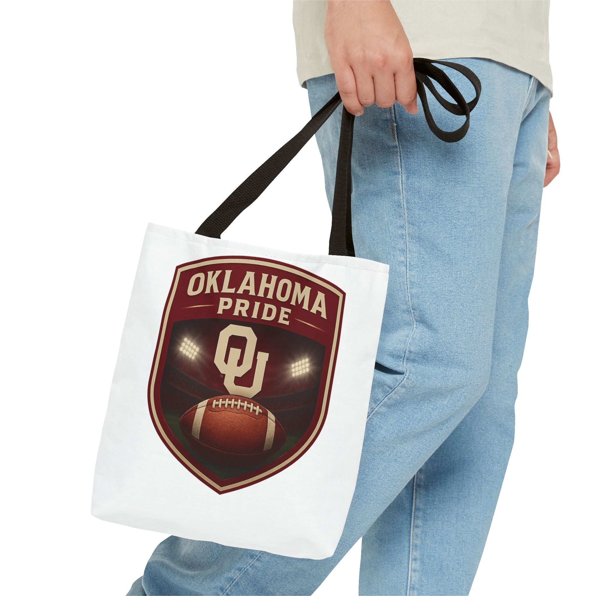 Oklahoma Pride Football Tote Bag
