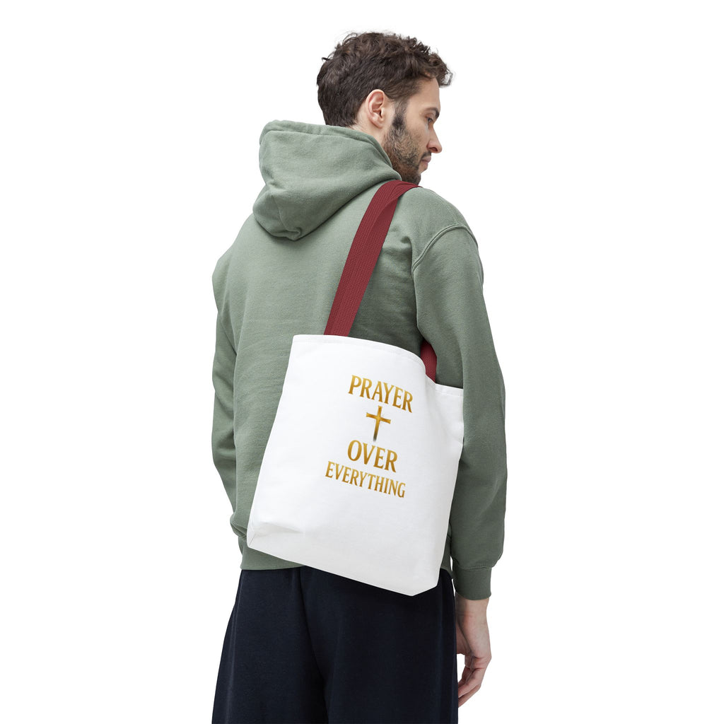 Faith-Inspired Tote Bag - "Prayer Over Everything"