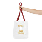 Faith-Inspired Tote Bag - "Prayer Over Everything"