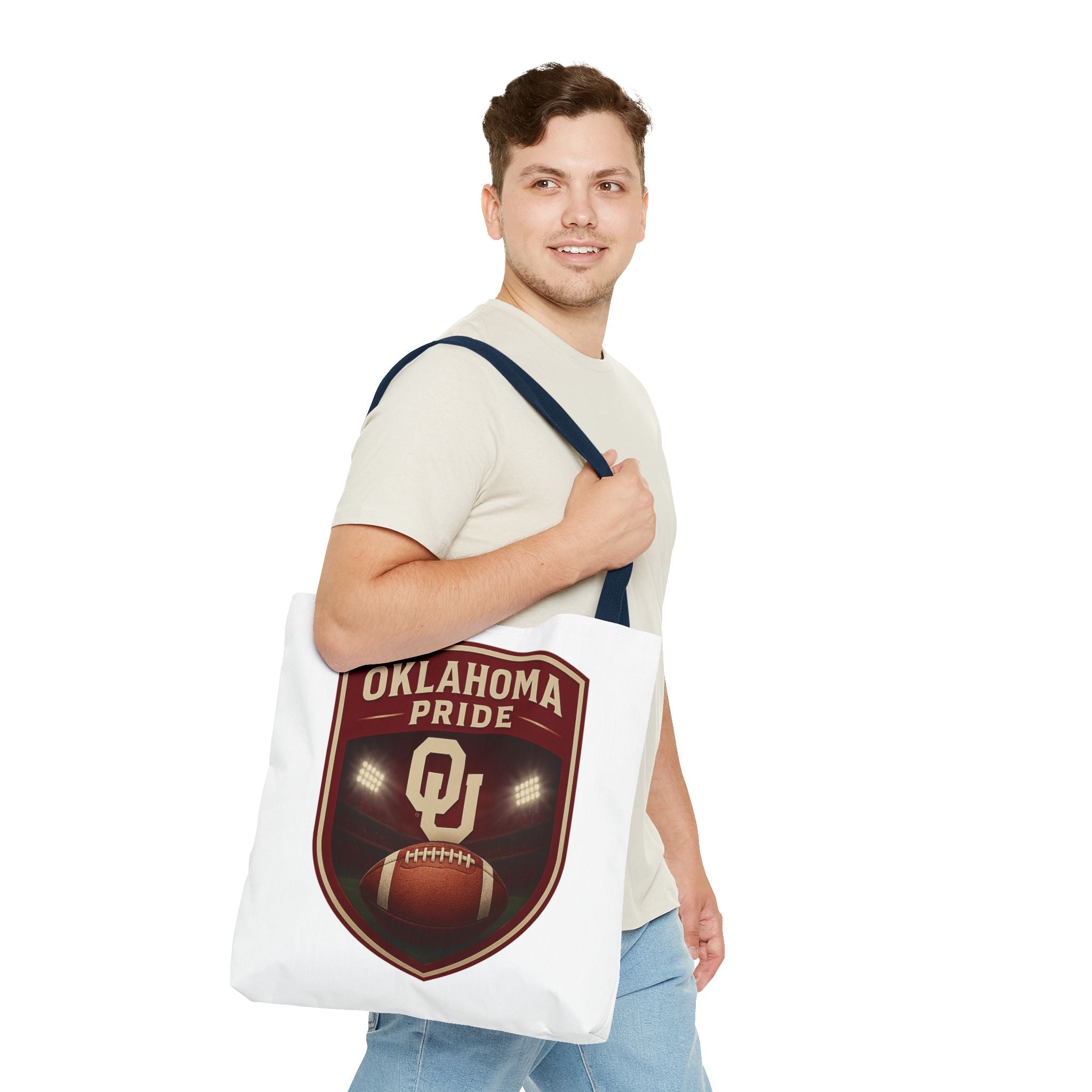 Oklahoma Pride Football Tote Bag