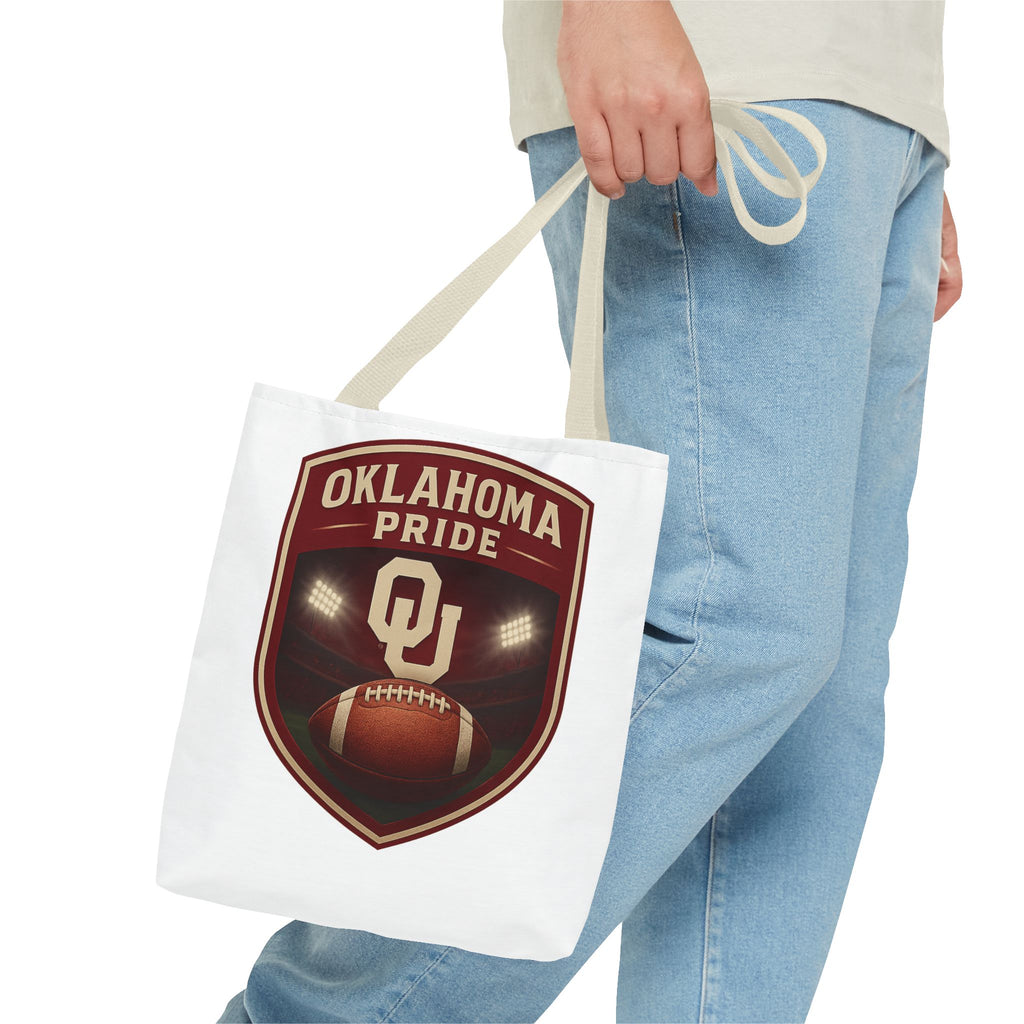 Oklahoma Pride Football Tote Bag