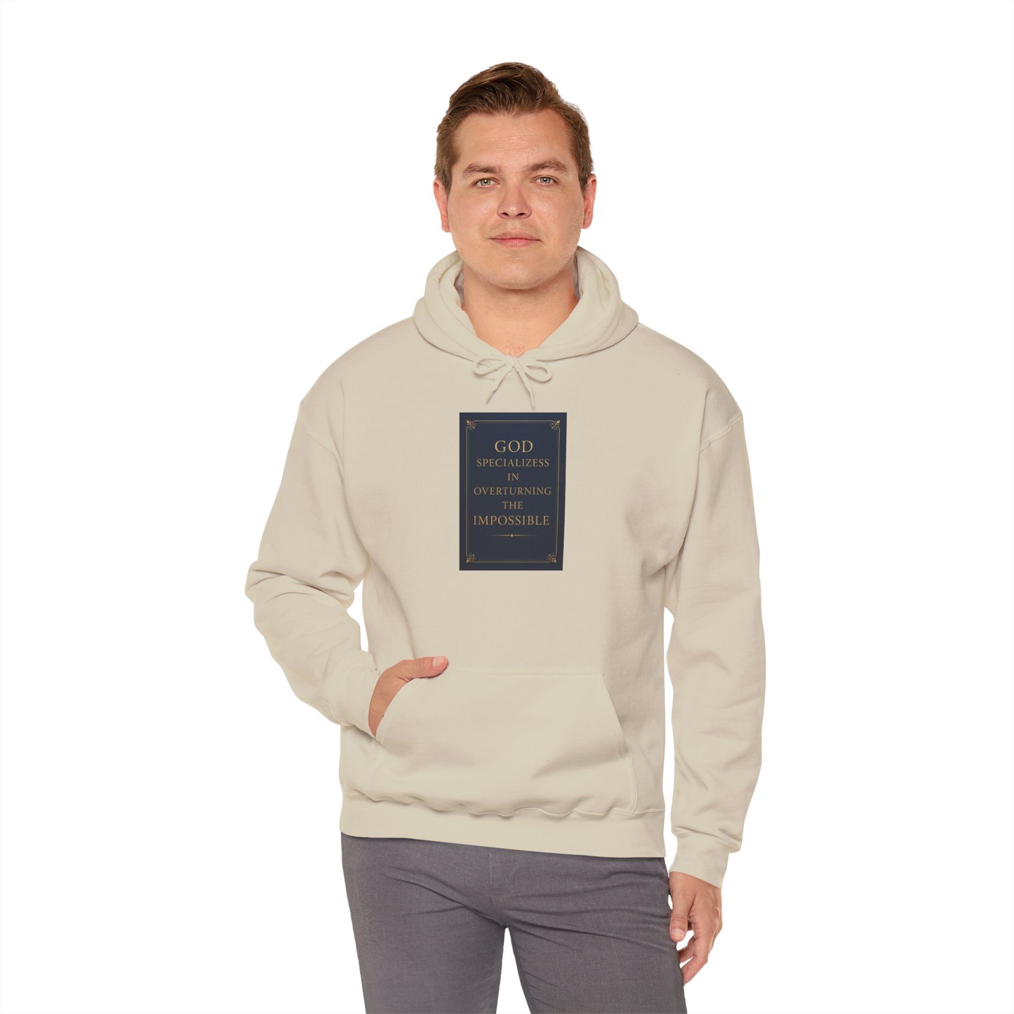 Inspirational God Quote Hoodie, Cozy Sweatshirt for Faith, Religion Gift, Spiritual Wear, Unisex Hooded Sweatshirt