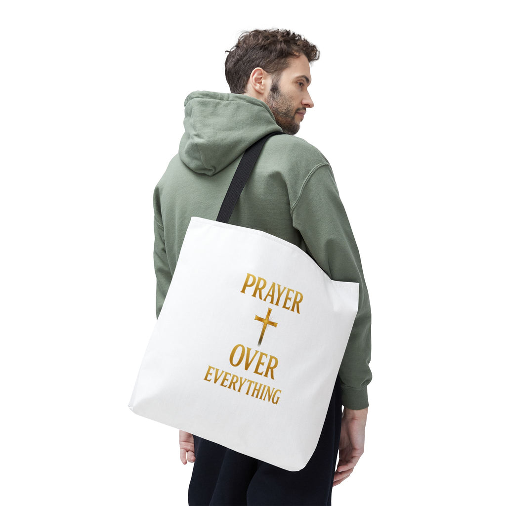 Faith-Inspired Tote Bag - "Prayer Over Everything"