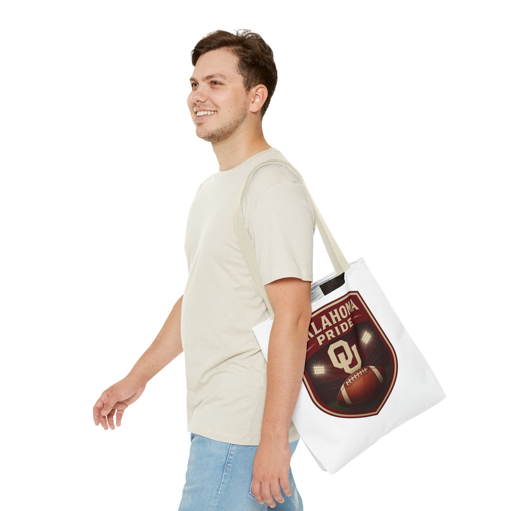 Oklahoma Pride Football Tote Bag