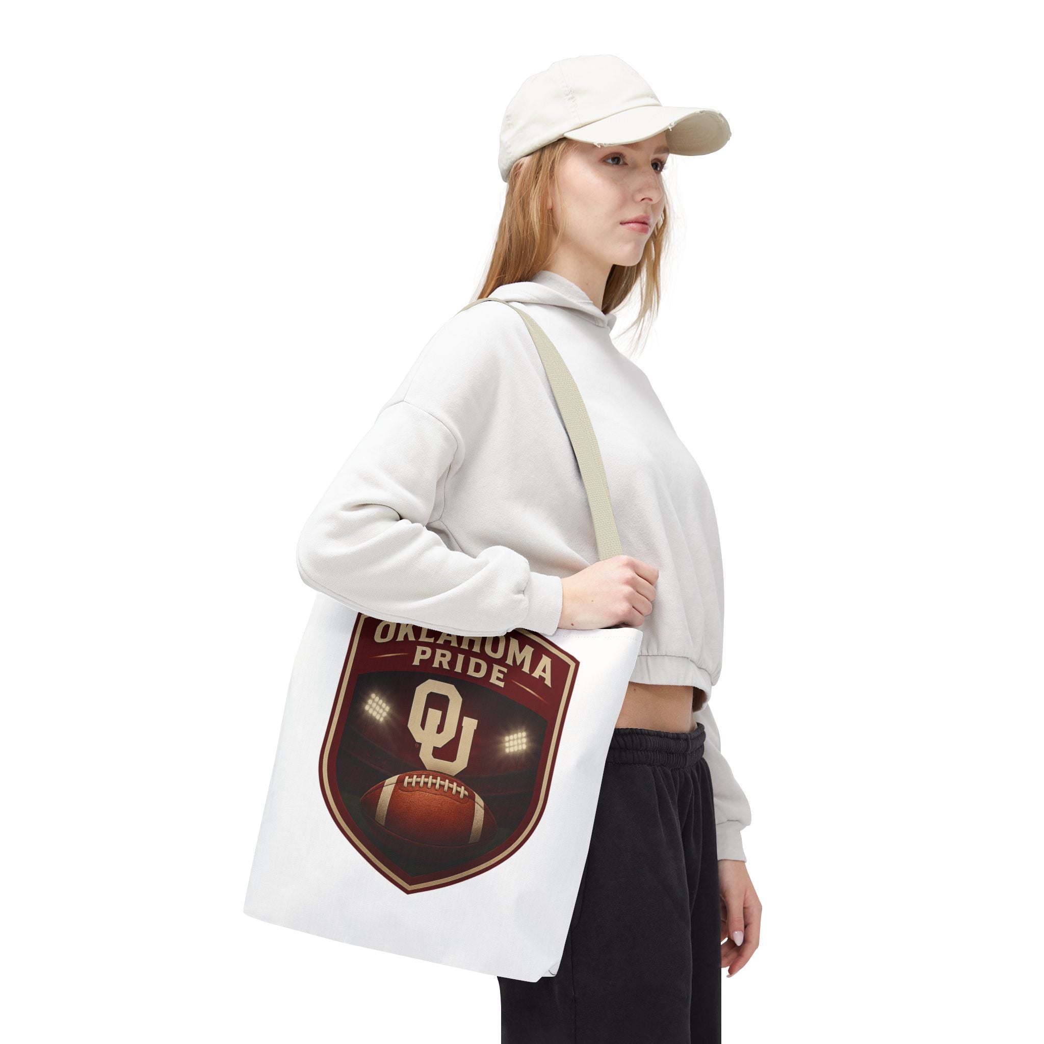 Oklahoma Pride Football Tote Bag