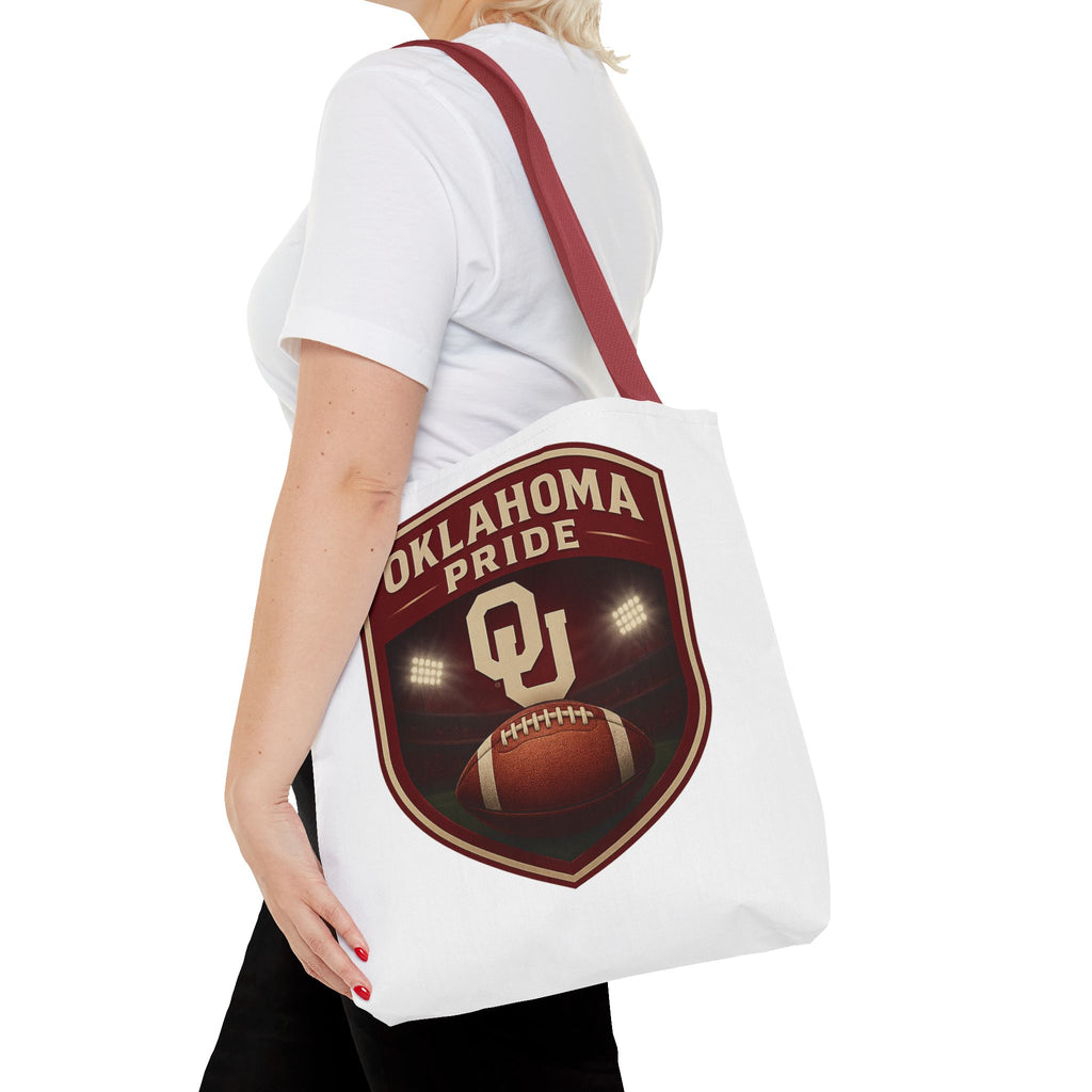 Oklahoma Pride Football Tote Bag