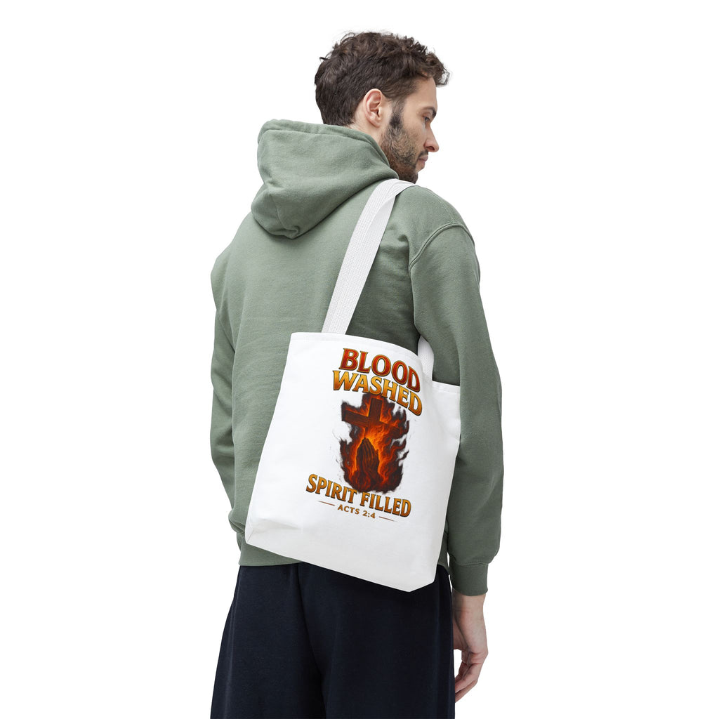 Blood Washed Spirit Filled Tote Bag