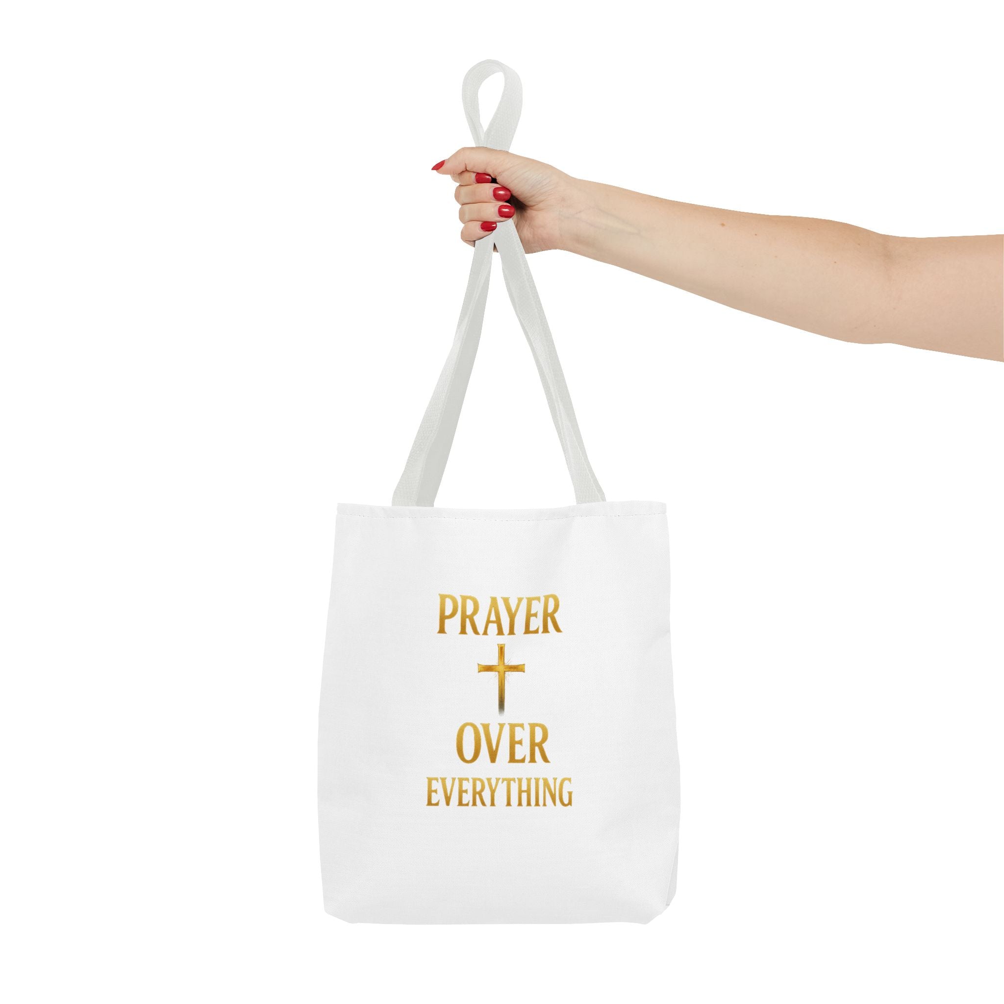 Faith-Inspired Tote Bag - "Prayer Over Everything"