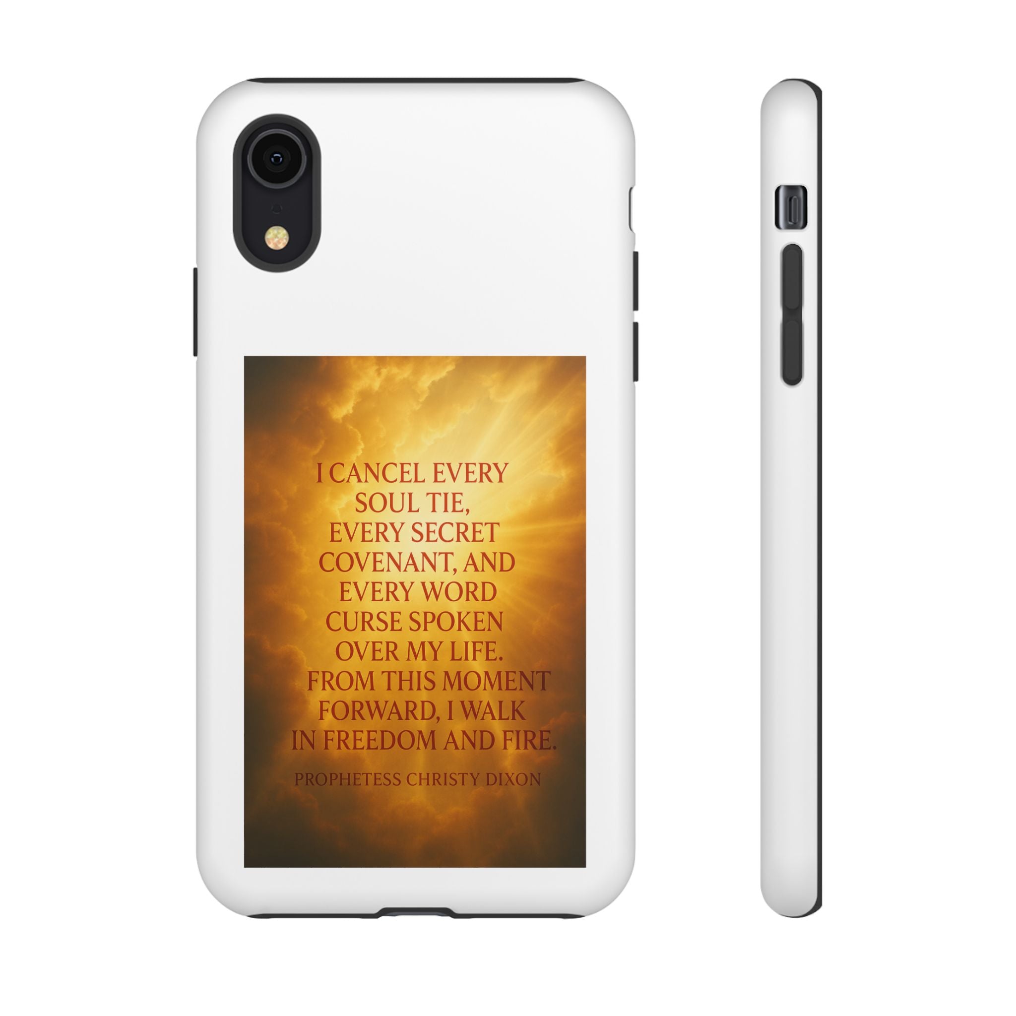 Inspirational Phone Case: Walk in Freedom and Fire