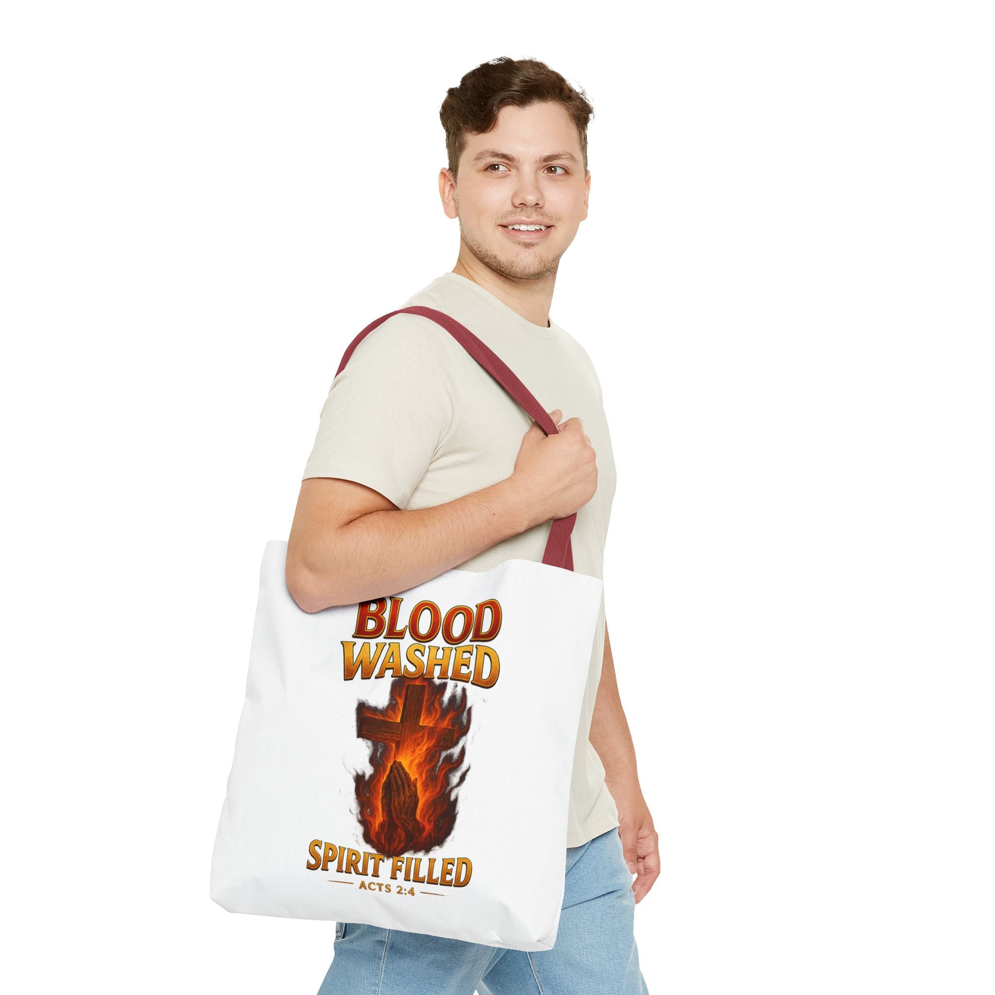 Blood Washed Spirit Filled Tote Bag