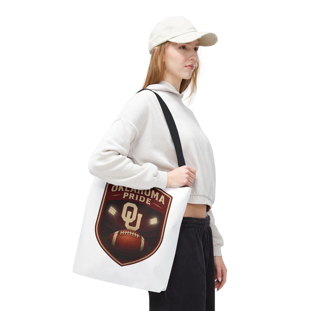 Oklahoma Pride Football Tote Bag