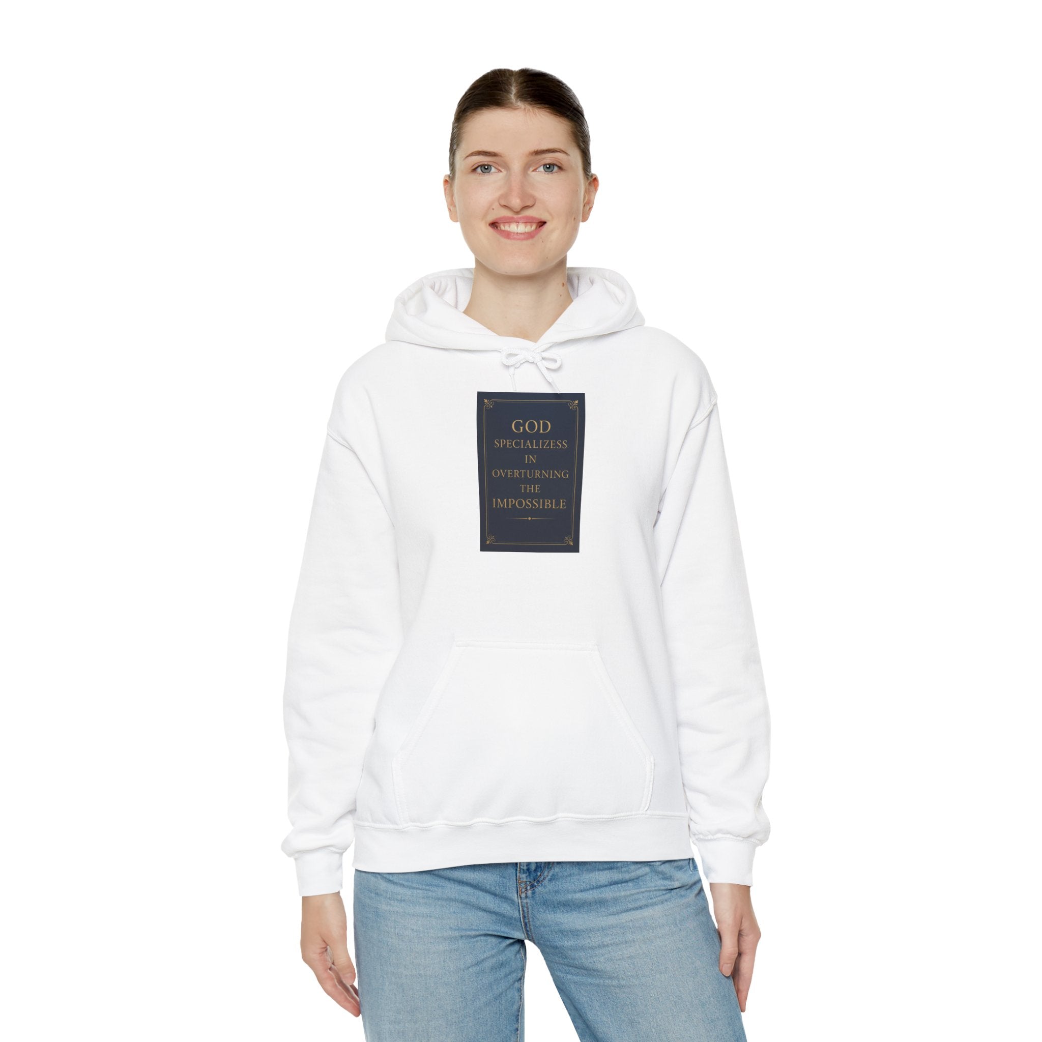 Inspirational God Quote Hoodie, Cozy Sweatshirt for Faith, Religion Gift, Spiritual Wear, Unisex Hooded Sweatshirt