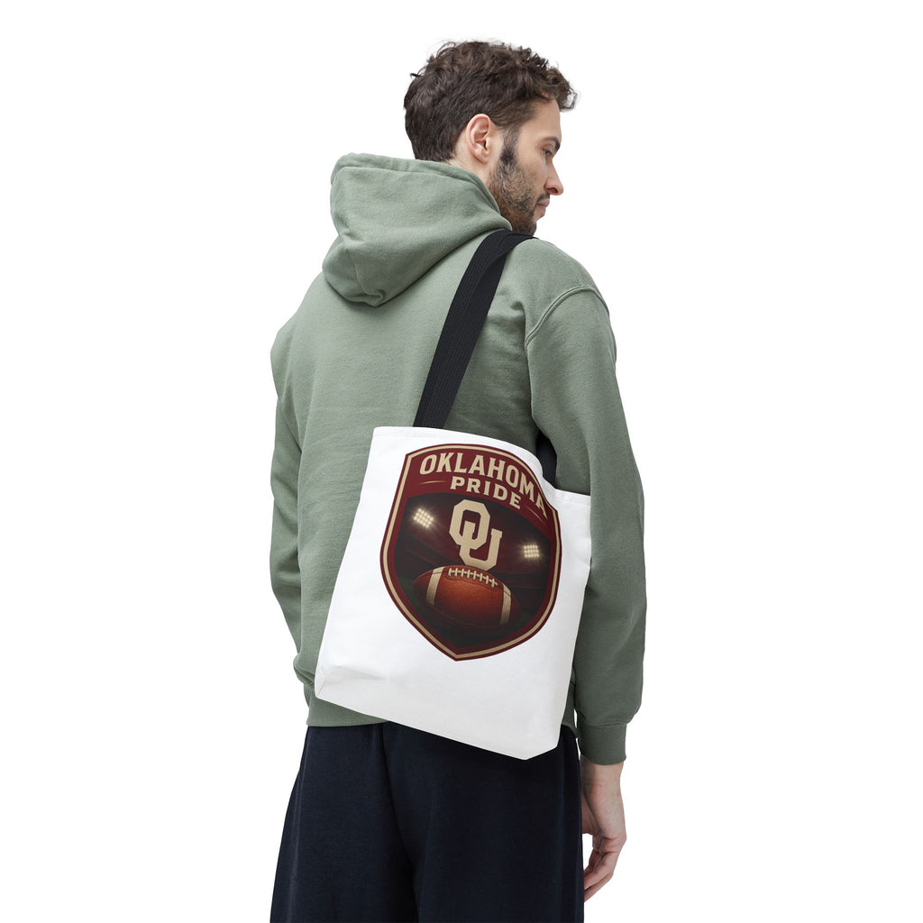 Oklahoma Pride Football Tote Bag