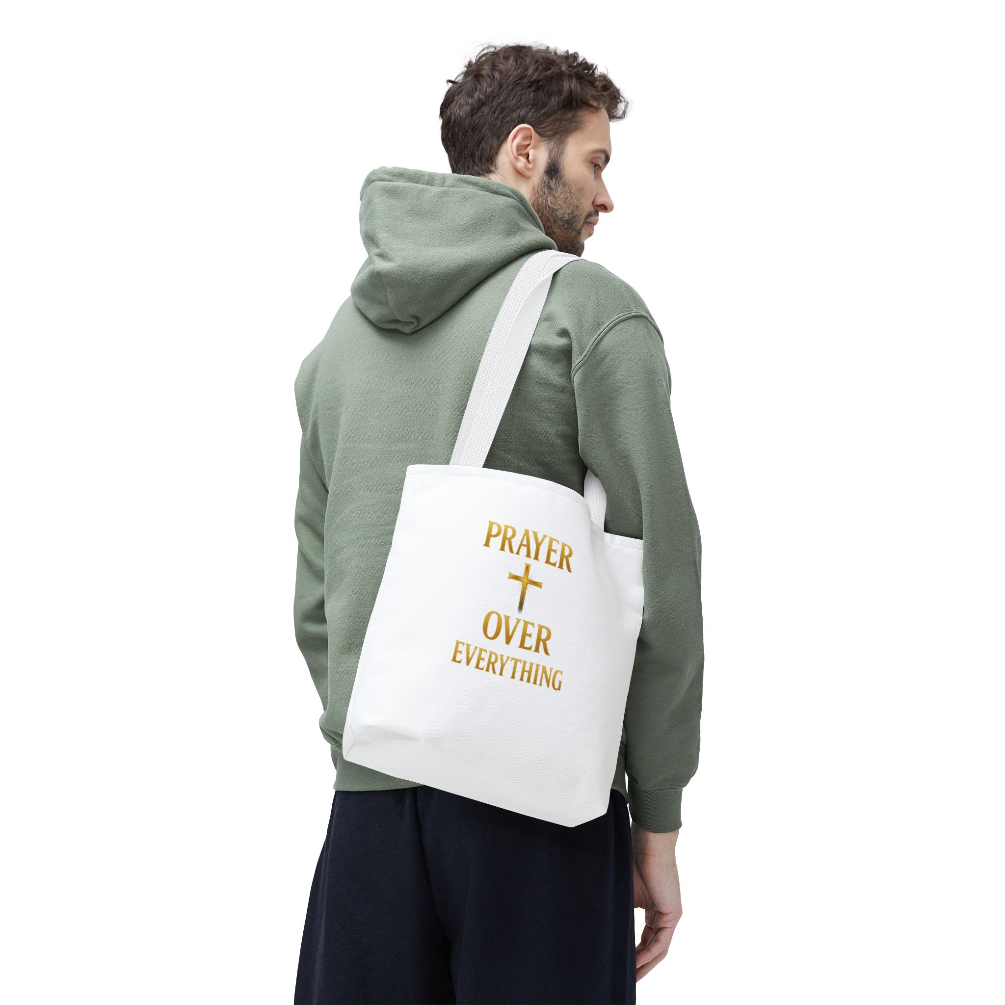 Faith-Inspired Tote Bag - "Prayer Over Everything"
