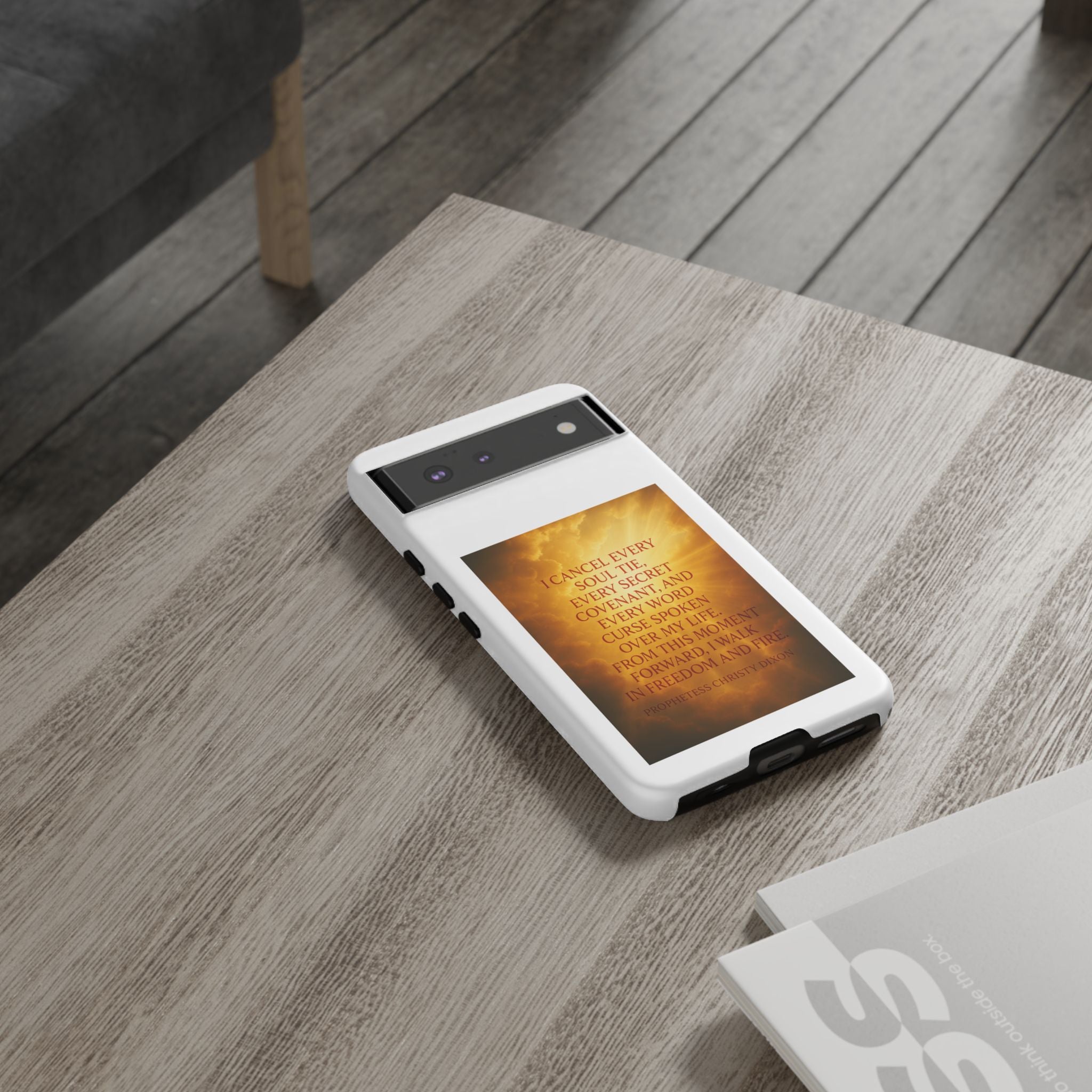 Inspirational Phone Case: Walk in Freedom and Fire