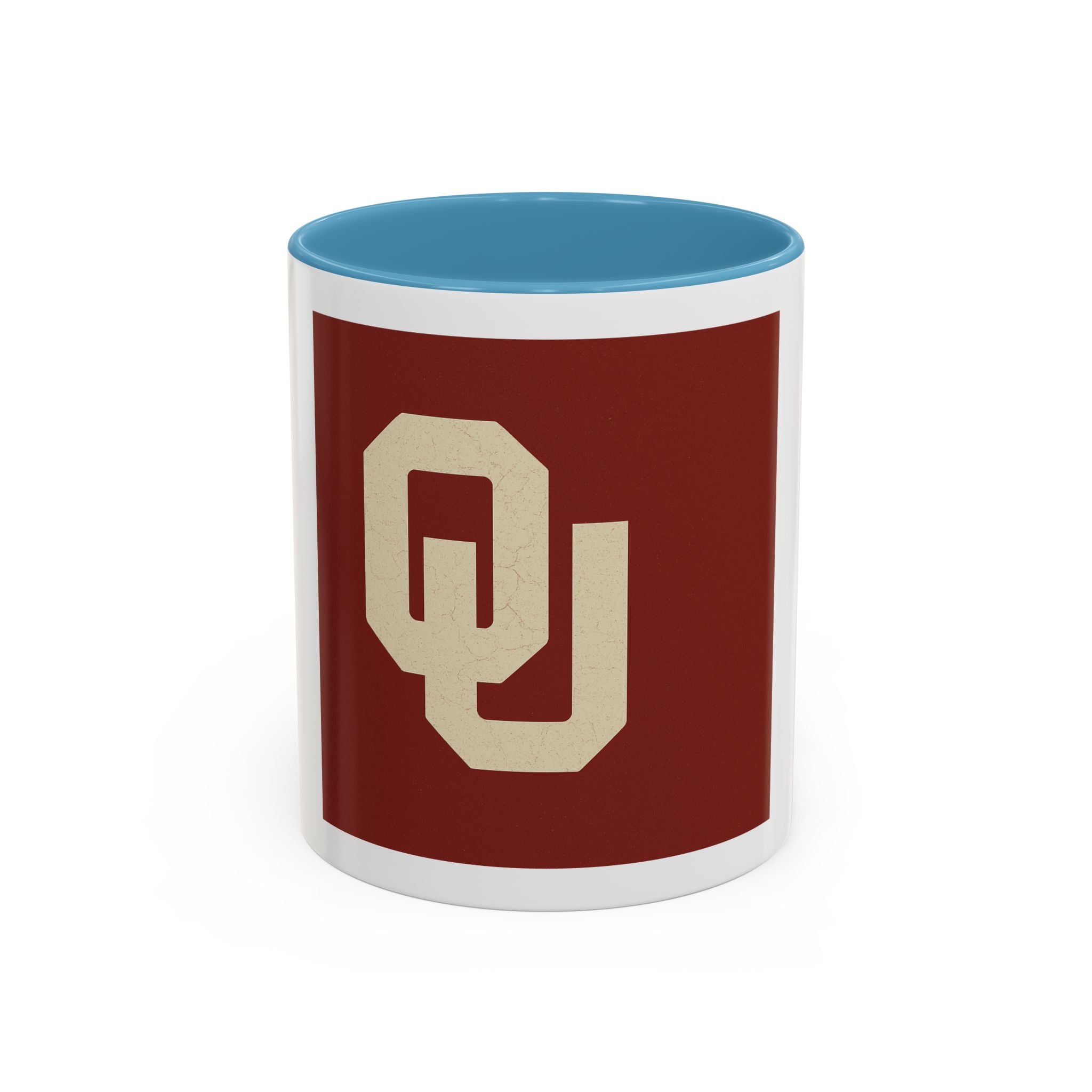Crimson Accent Coffee Mug with OU Logo