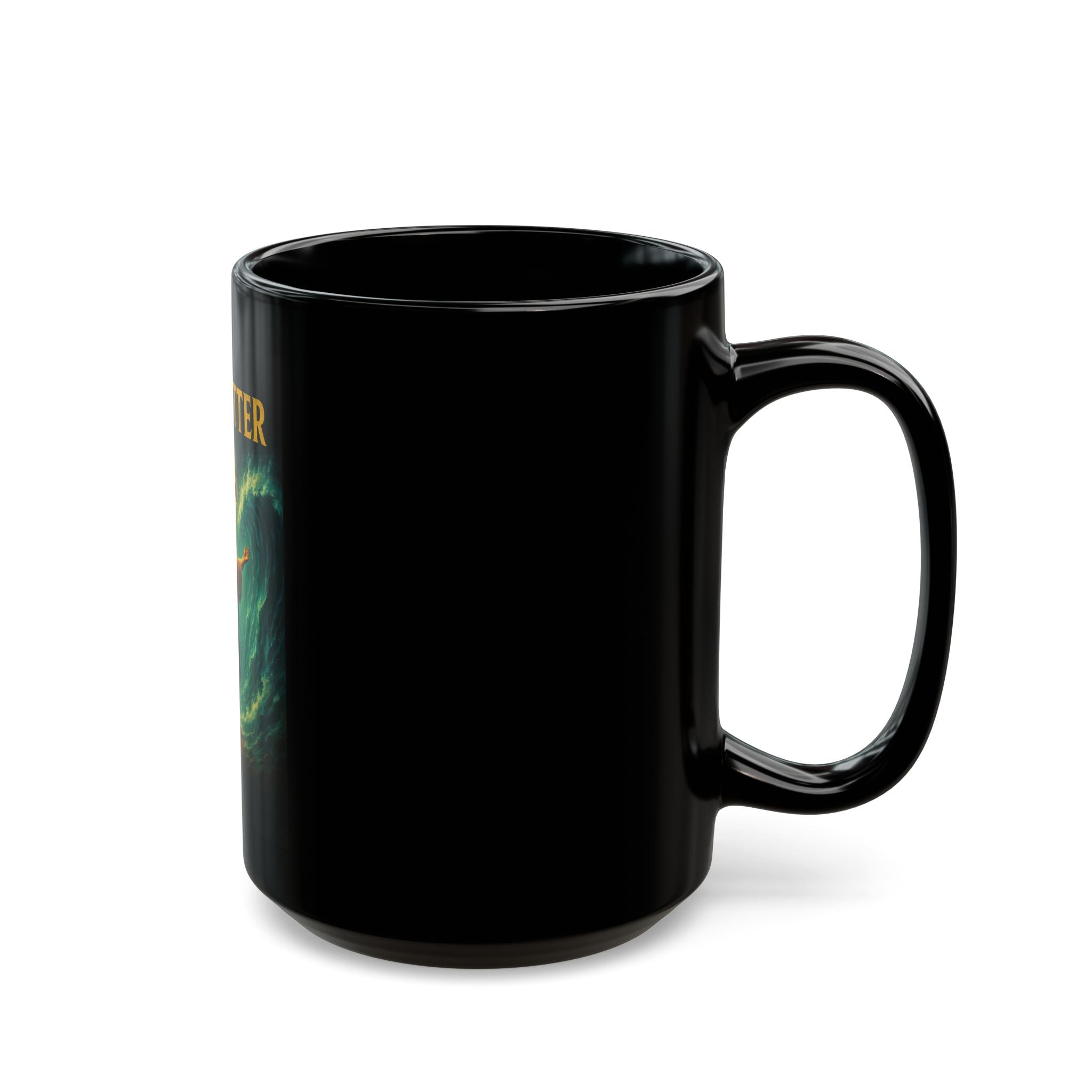 Sea Splitter Illustrated Black Mug